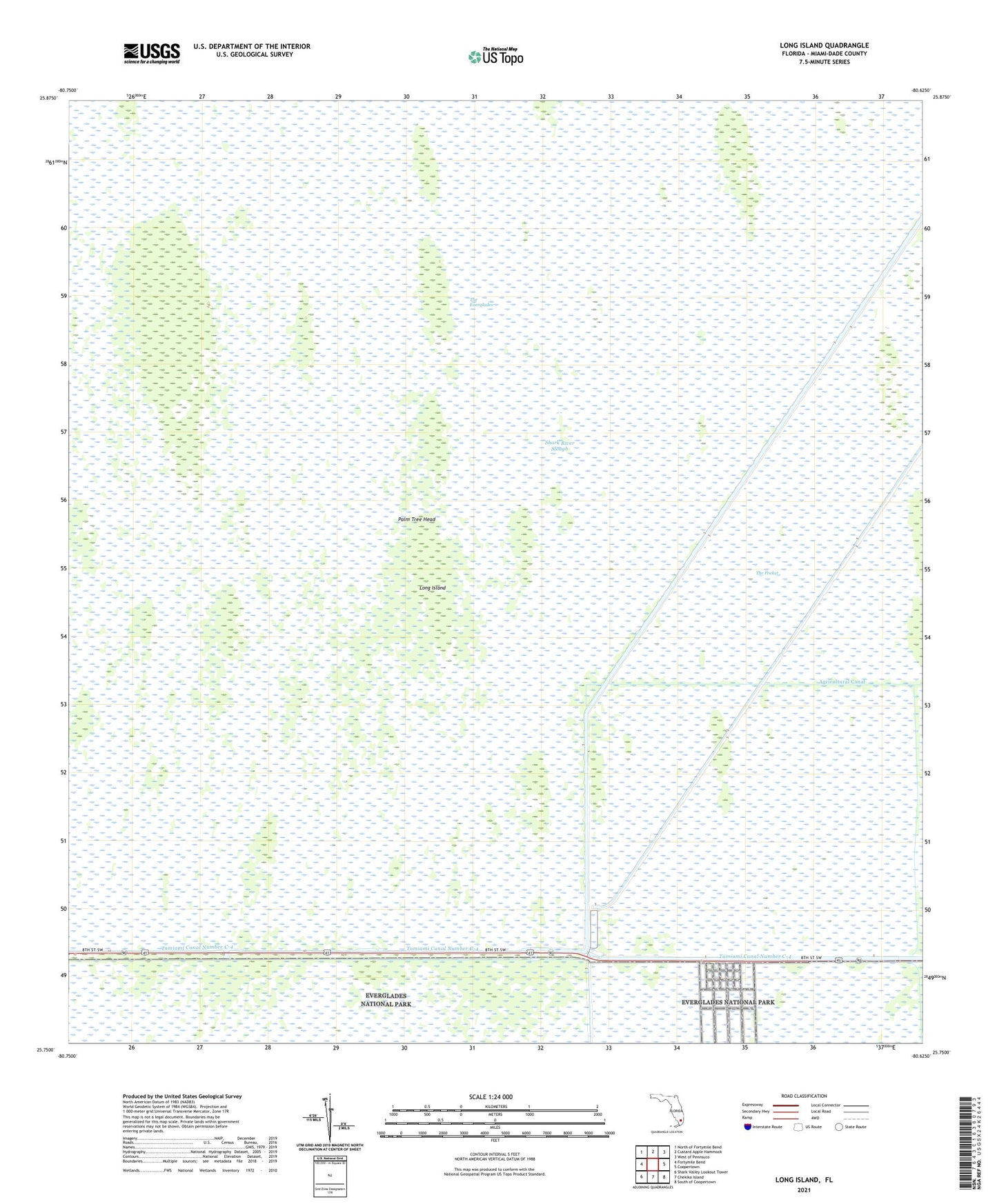 Long Island Florida US Topo Map Image