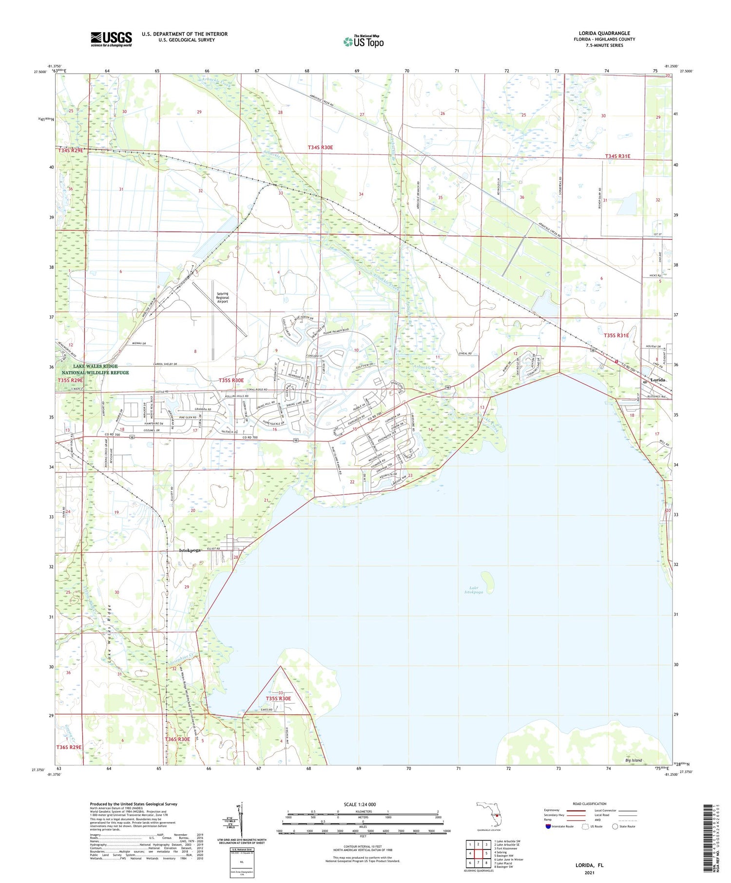 Lorida Florida US Topo Map Image