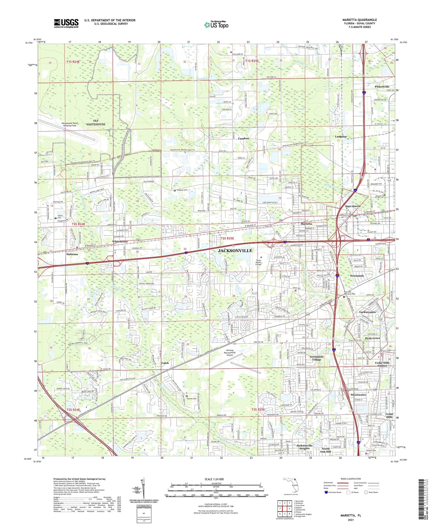 Marietta Florida US Topo Map Image