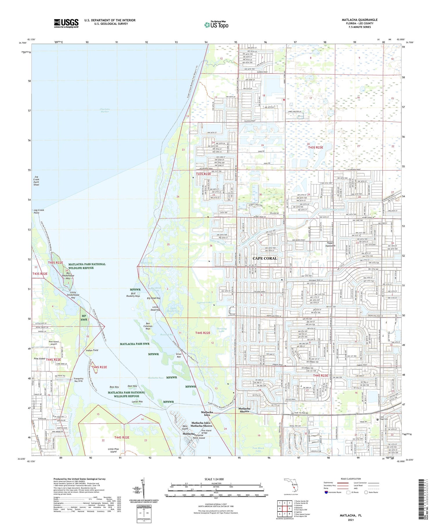 Matlacha Florida US Topo Map Image
