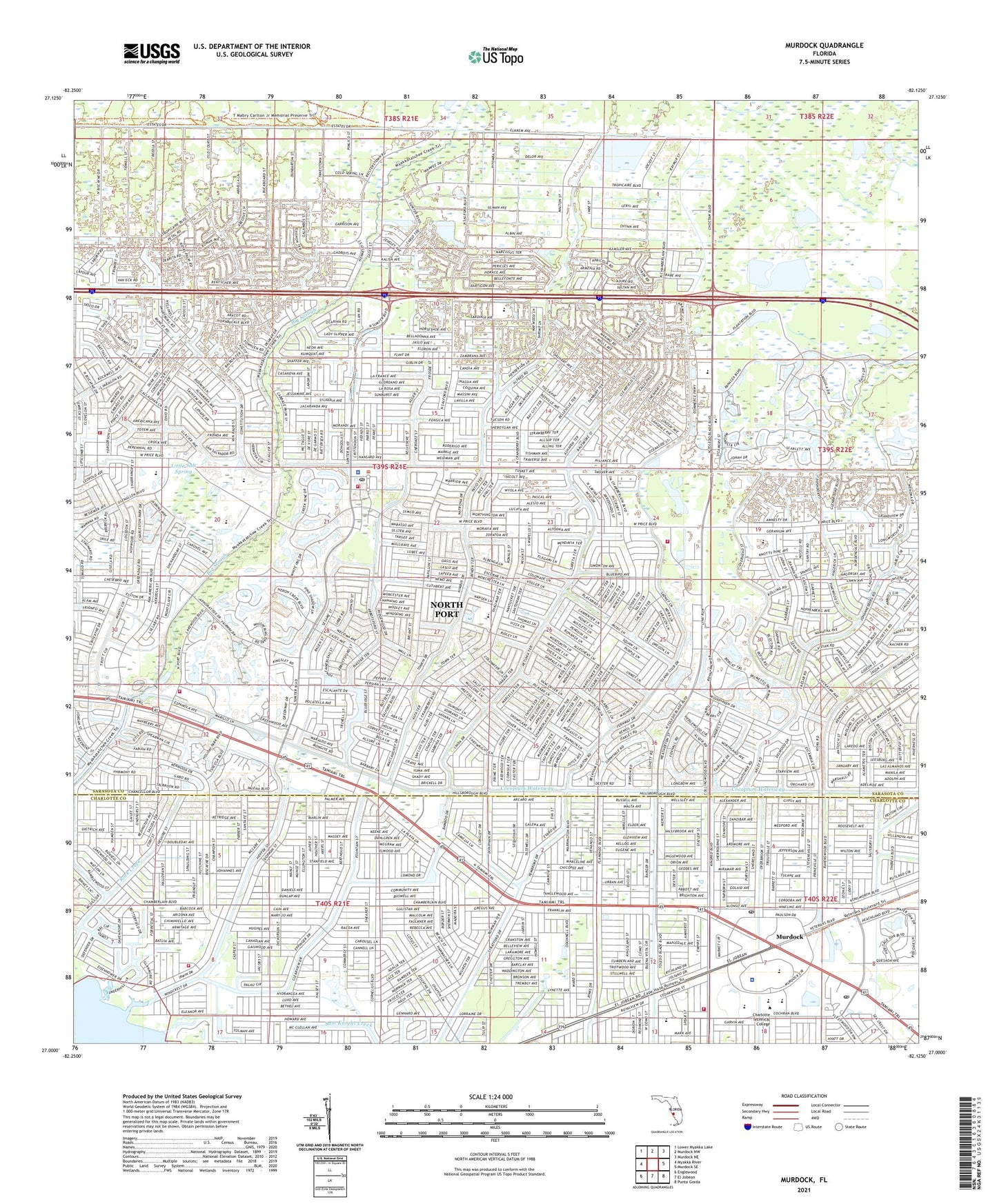 Murdock Florida US Topo Map Image