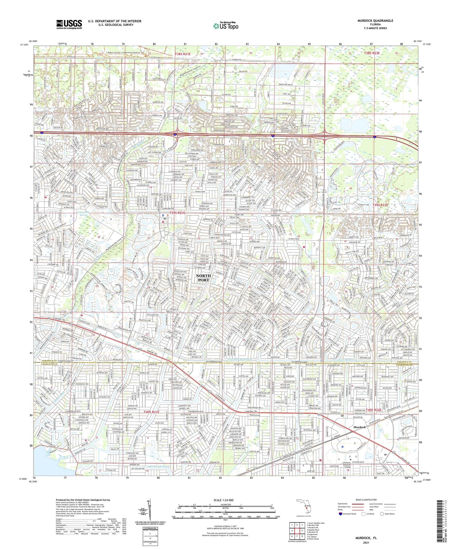 Murdock Florida US Topo Map Image