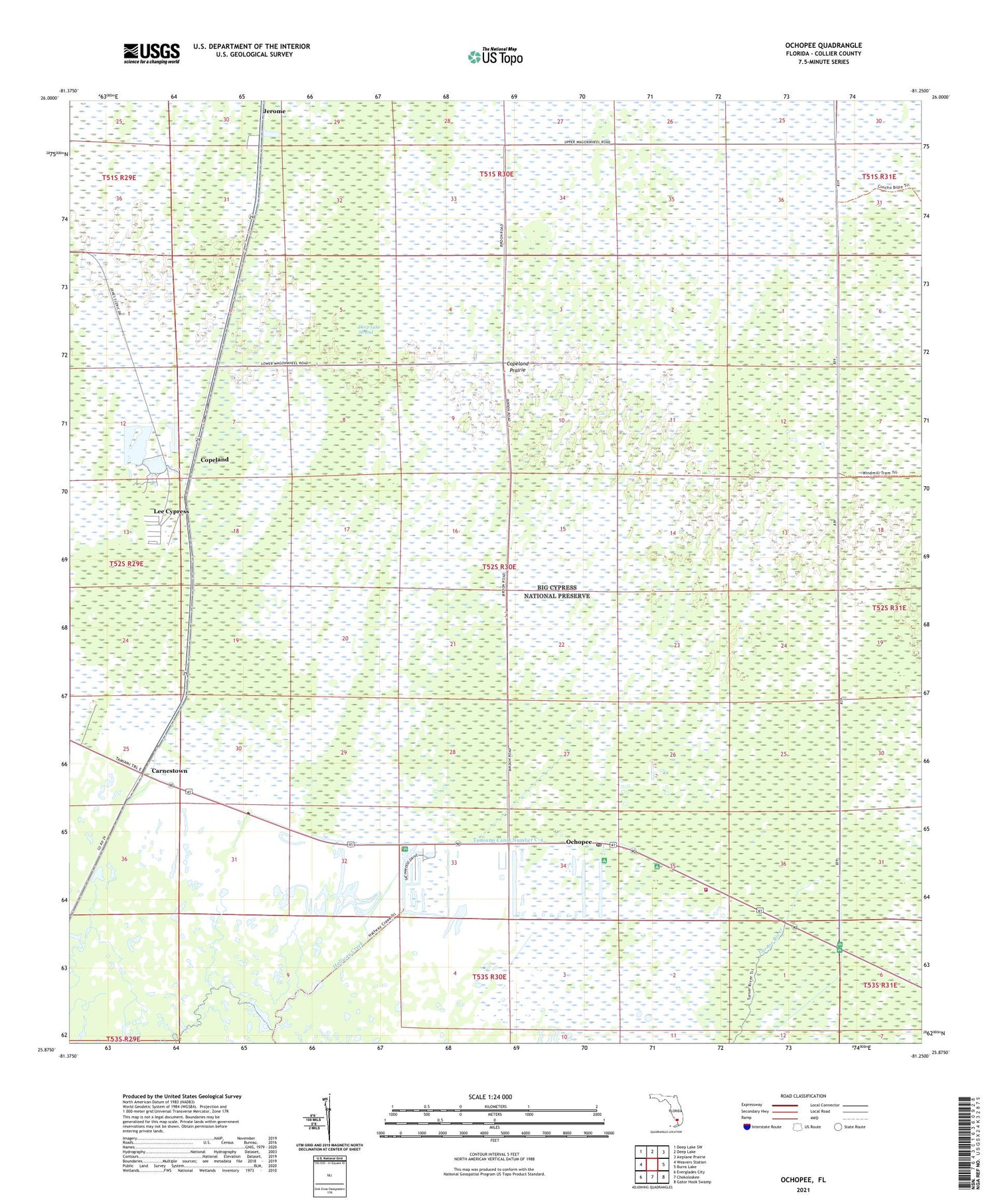 Ochopee Florida US Topo Map Image