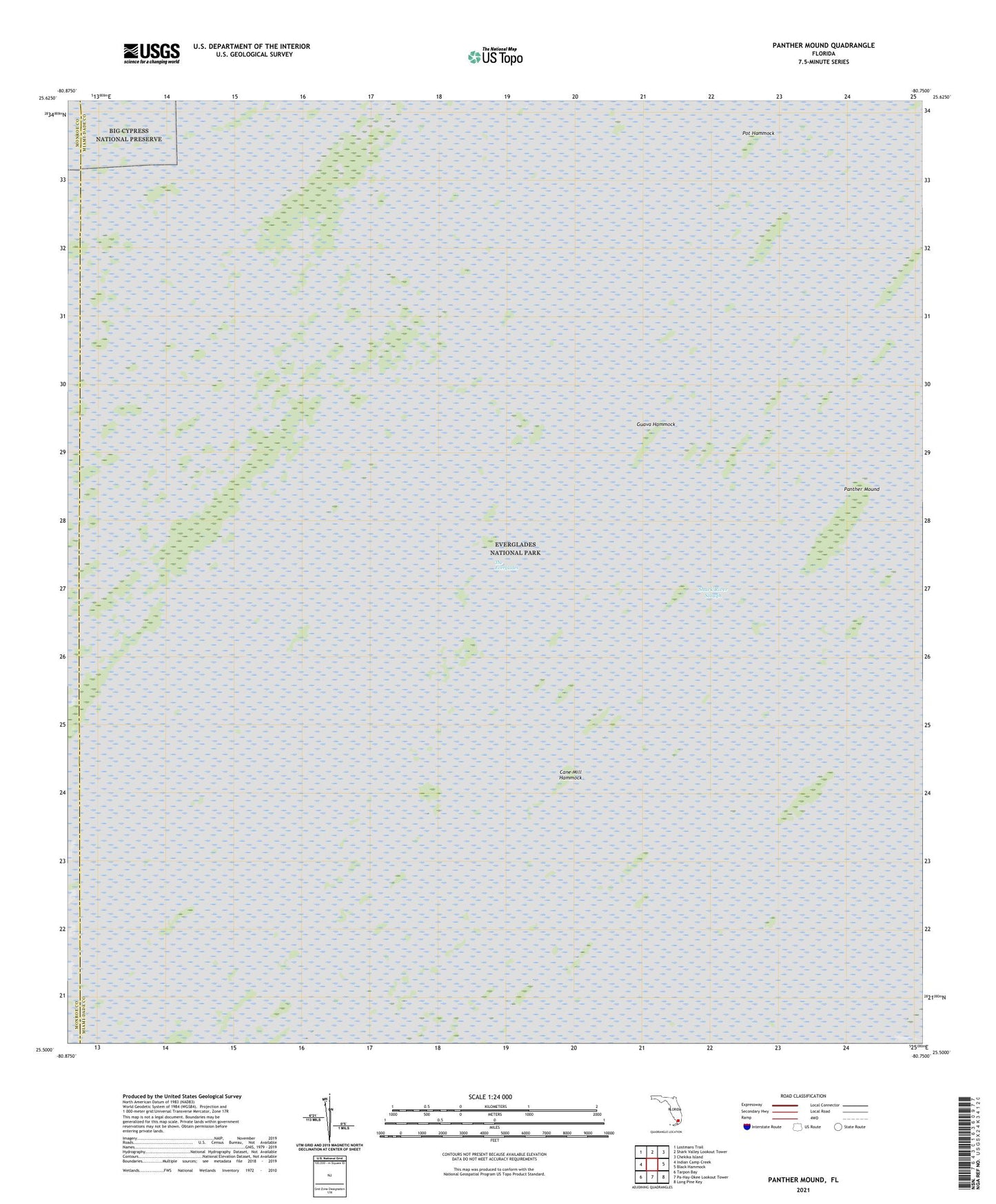 Panther Mound Florida US Topo Map Image