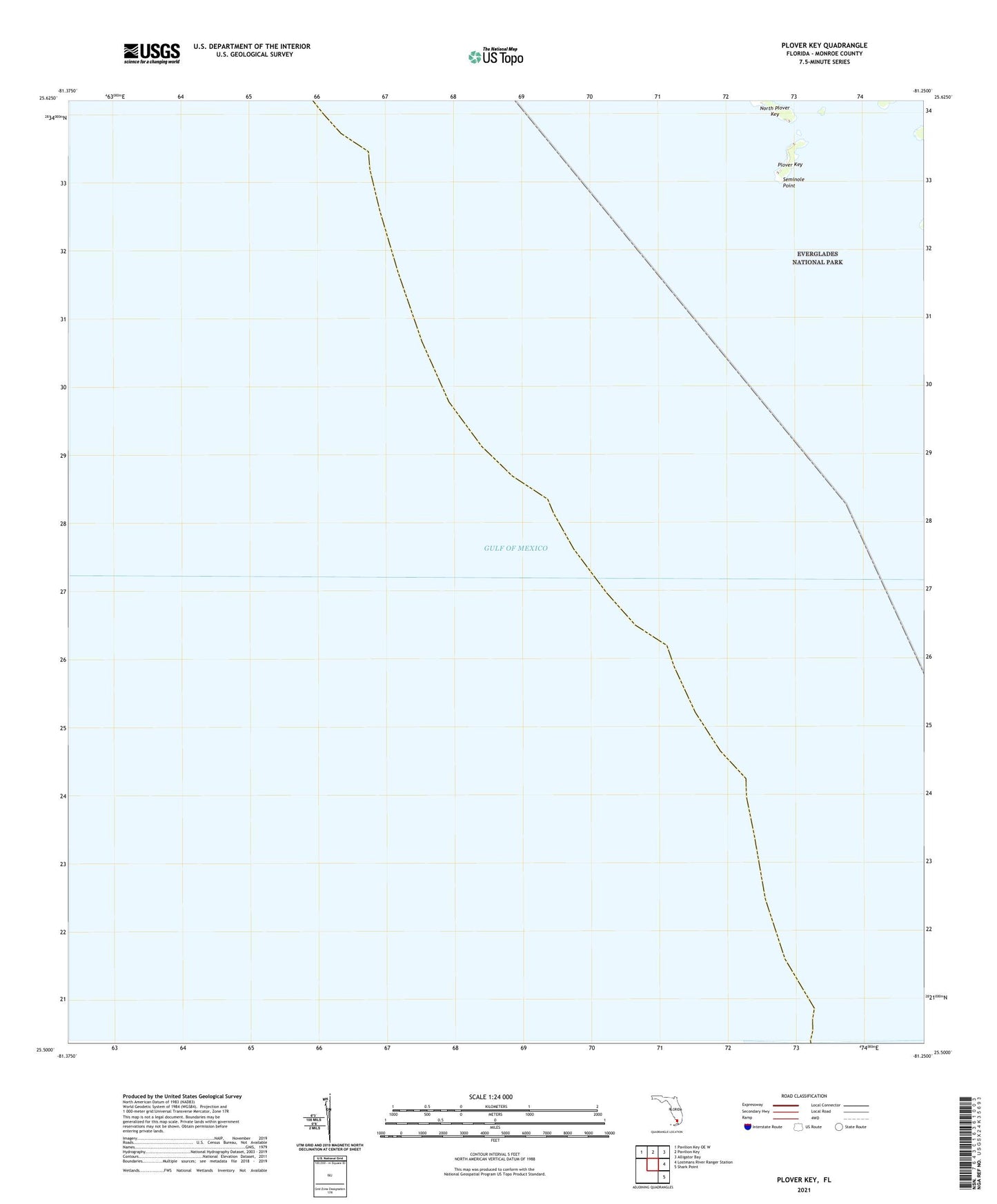 Plover Key Florida US Topo Map Image