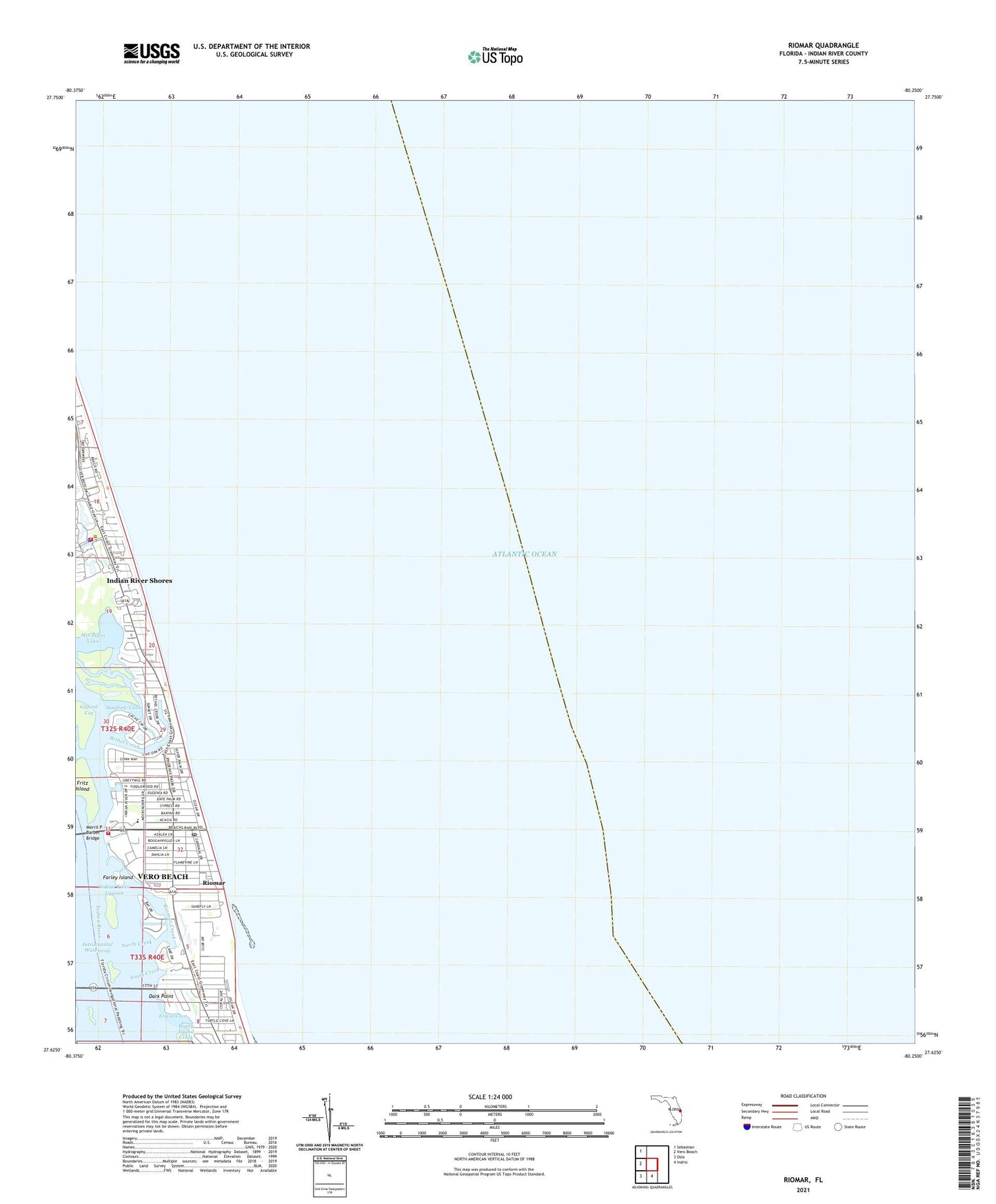 Riomar Florida US Topo Map Image