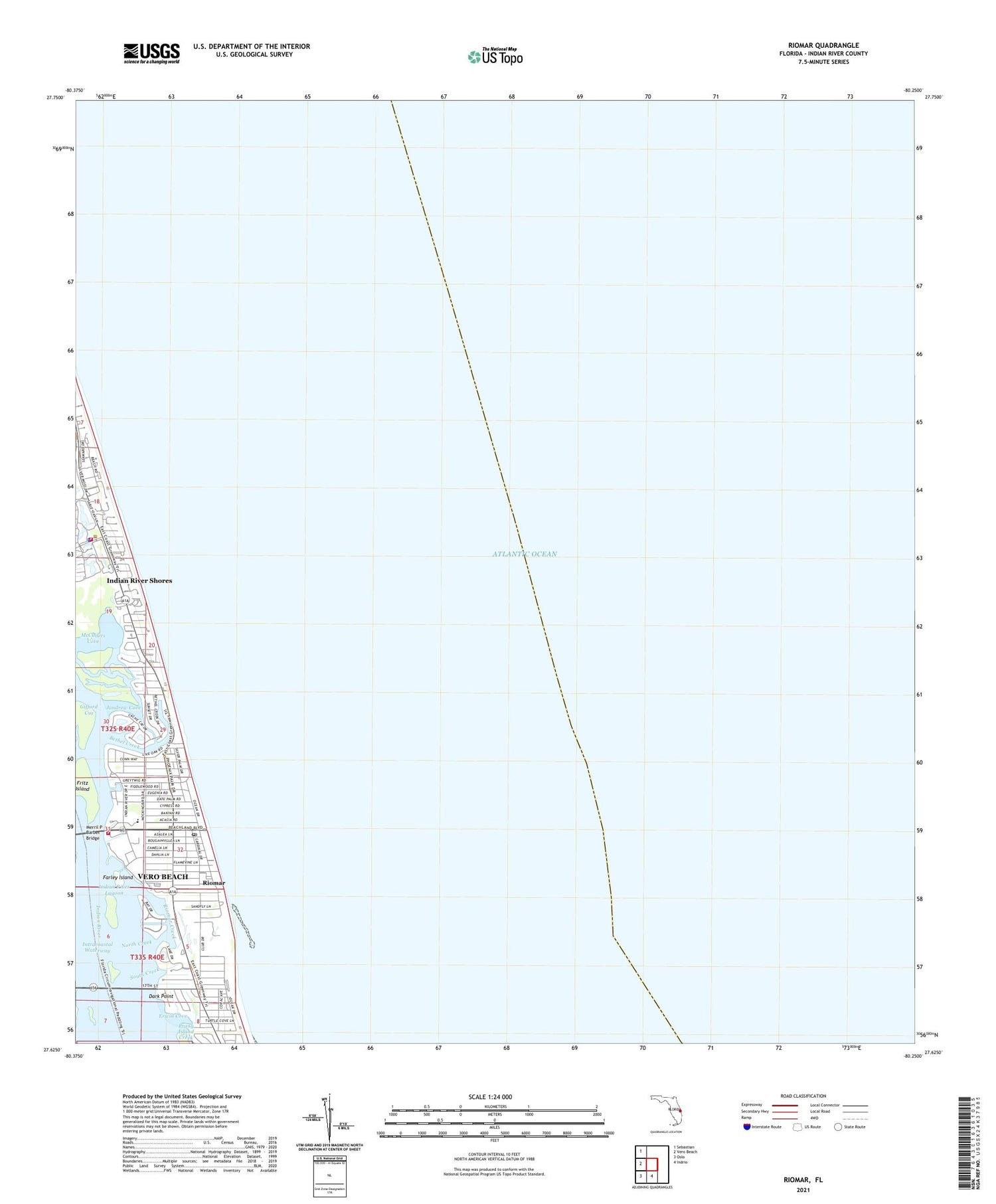 Riomar Florida US Topo Map Image