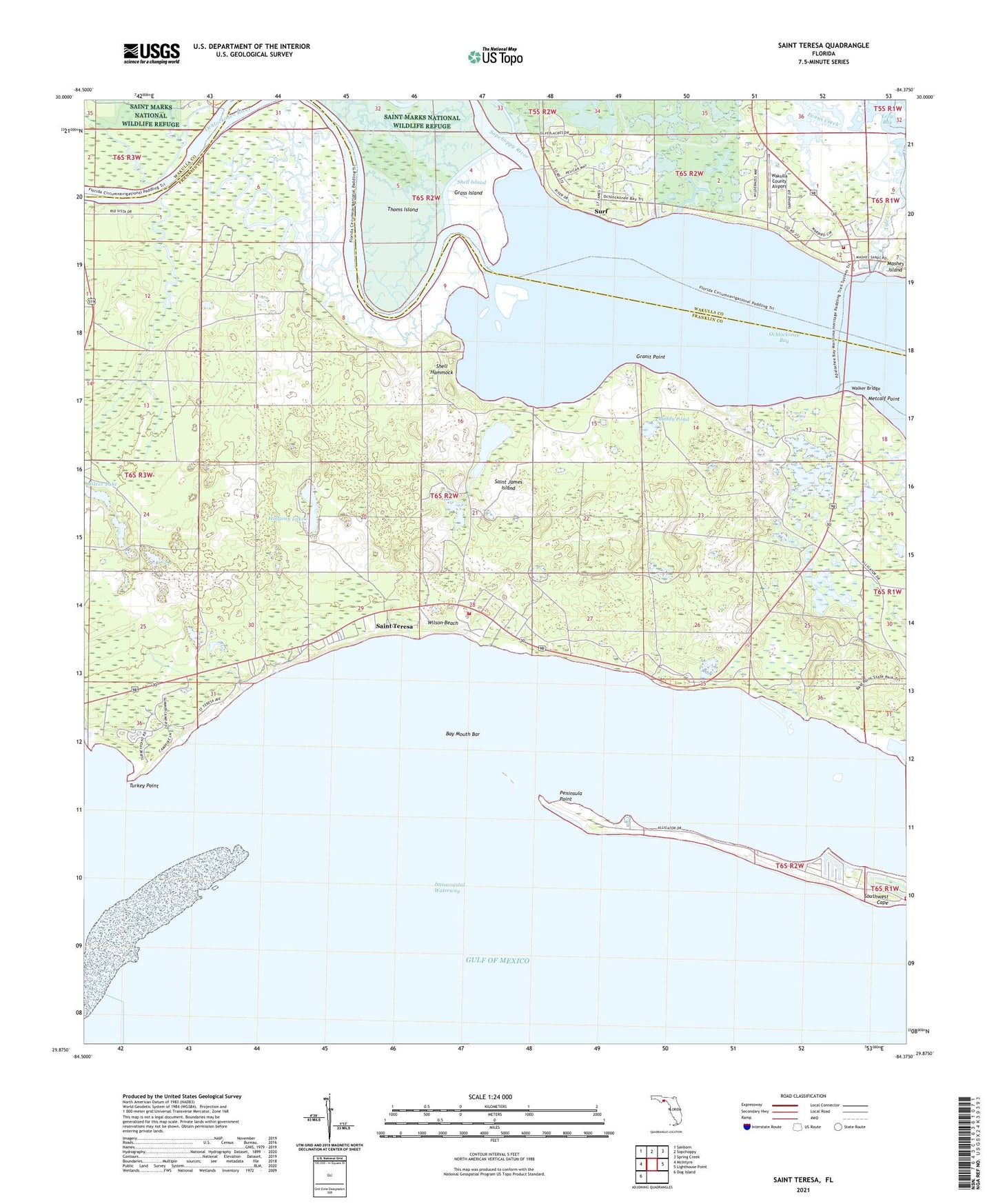 Saint Teresa Florida US Topo Map Image