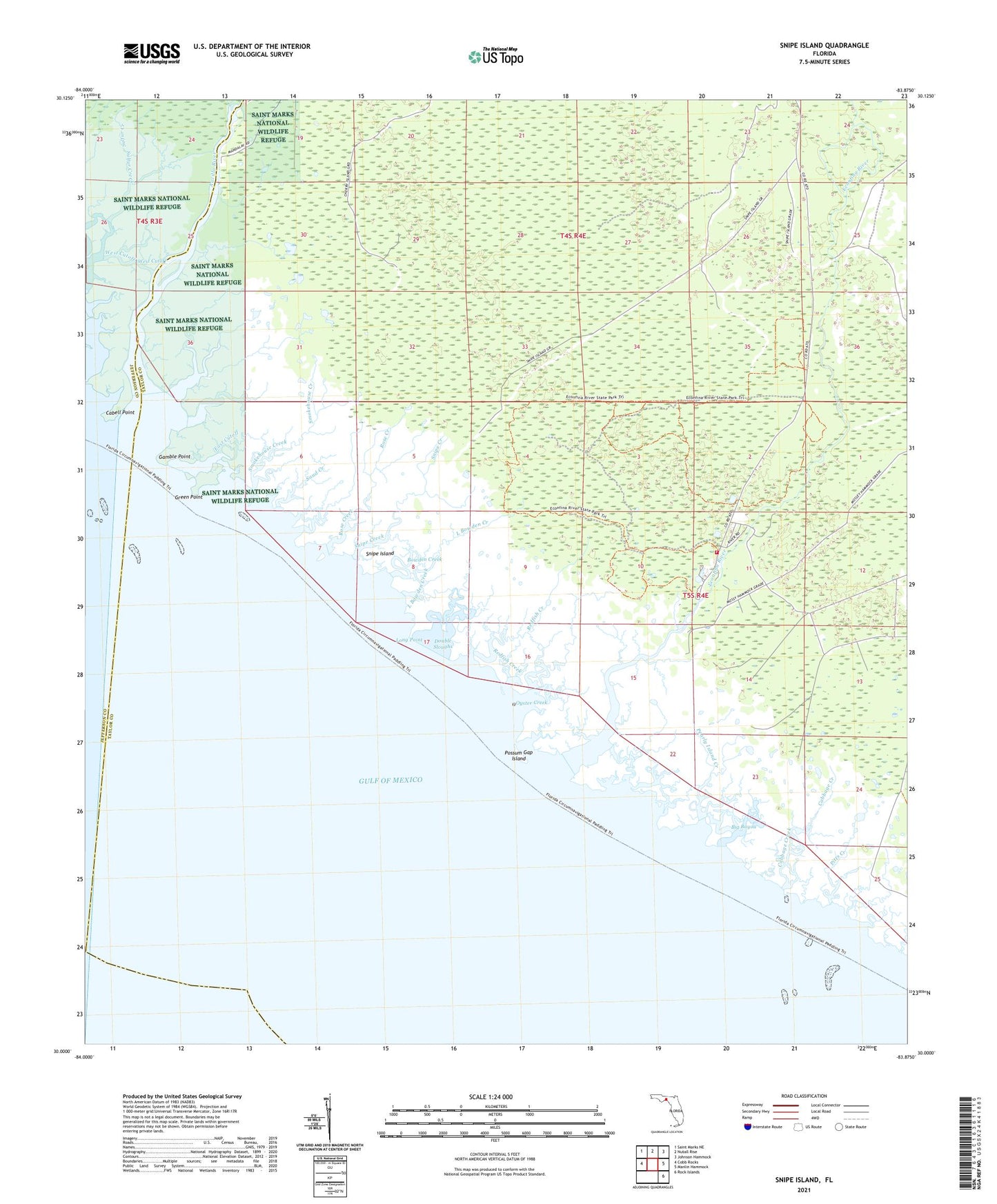 Snipe Island Florida US Topo Map Image