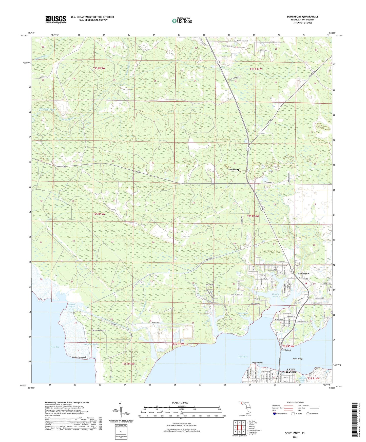Southport Florida US Topo Map Image