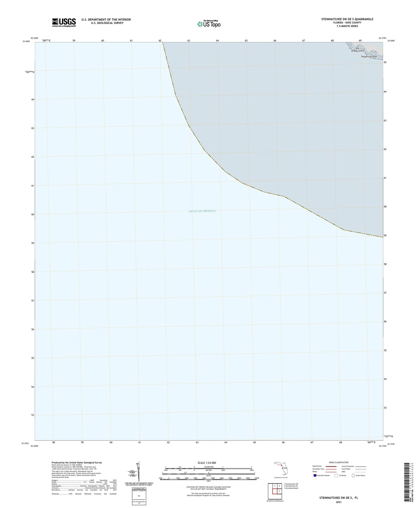 Steinhatchee SW OE S Florida US Topo Map Image