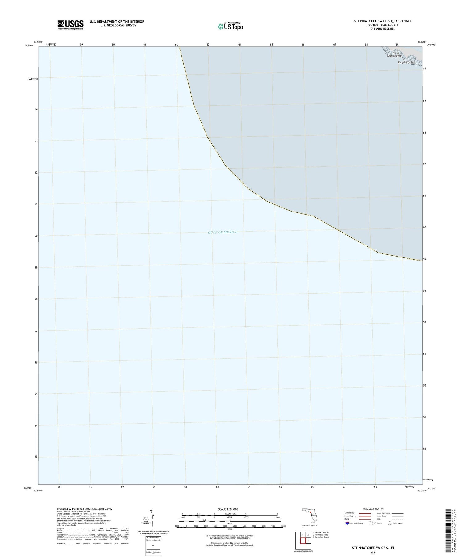 Steinhatchee SW OE S Florida US Topo Map Image