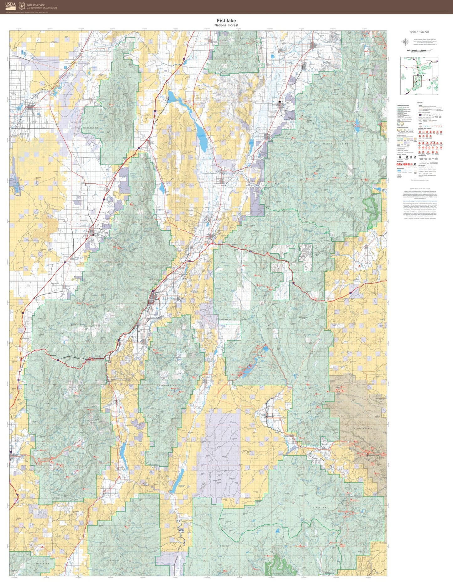 Fishlake National Forest Map