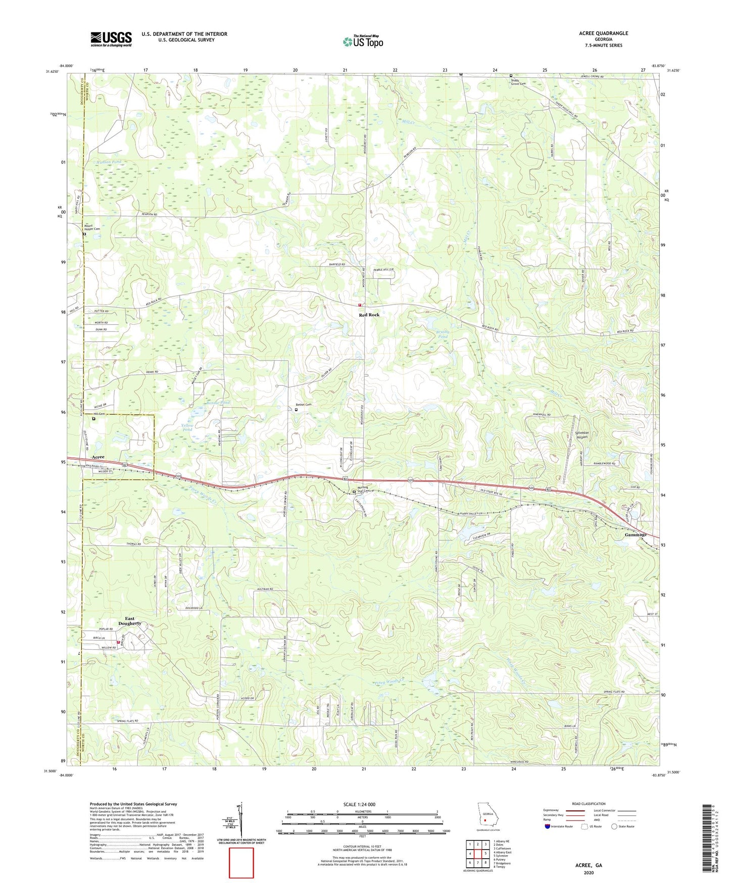 Acree Georgia US Topo Map Image