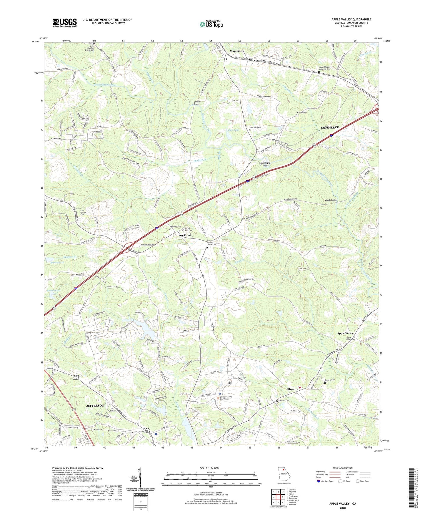 Apple Valley Georgia US Topo Map Image