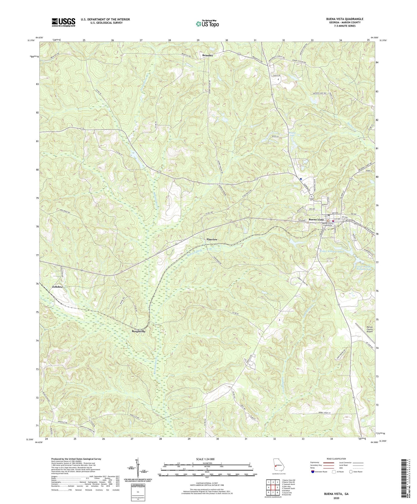 Buena Vista Georgia US Topo Map Image
