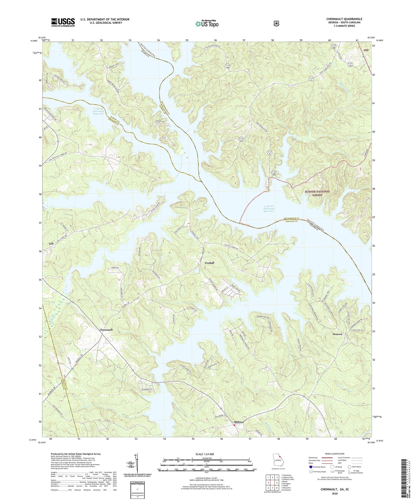 Chennault Georgia US Topo Map Image