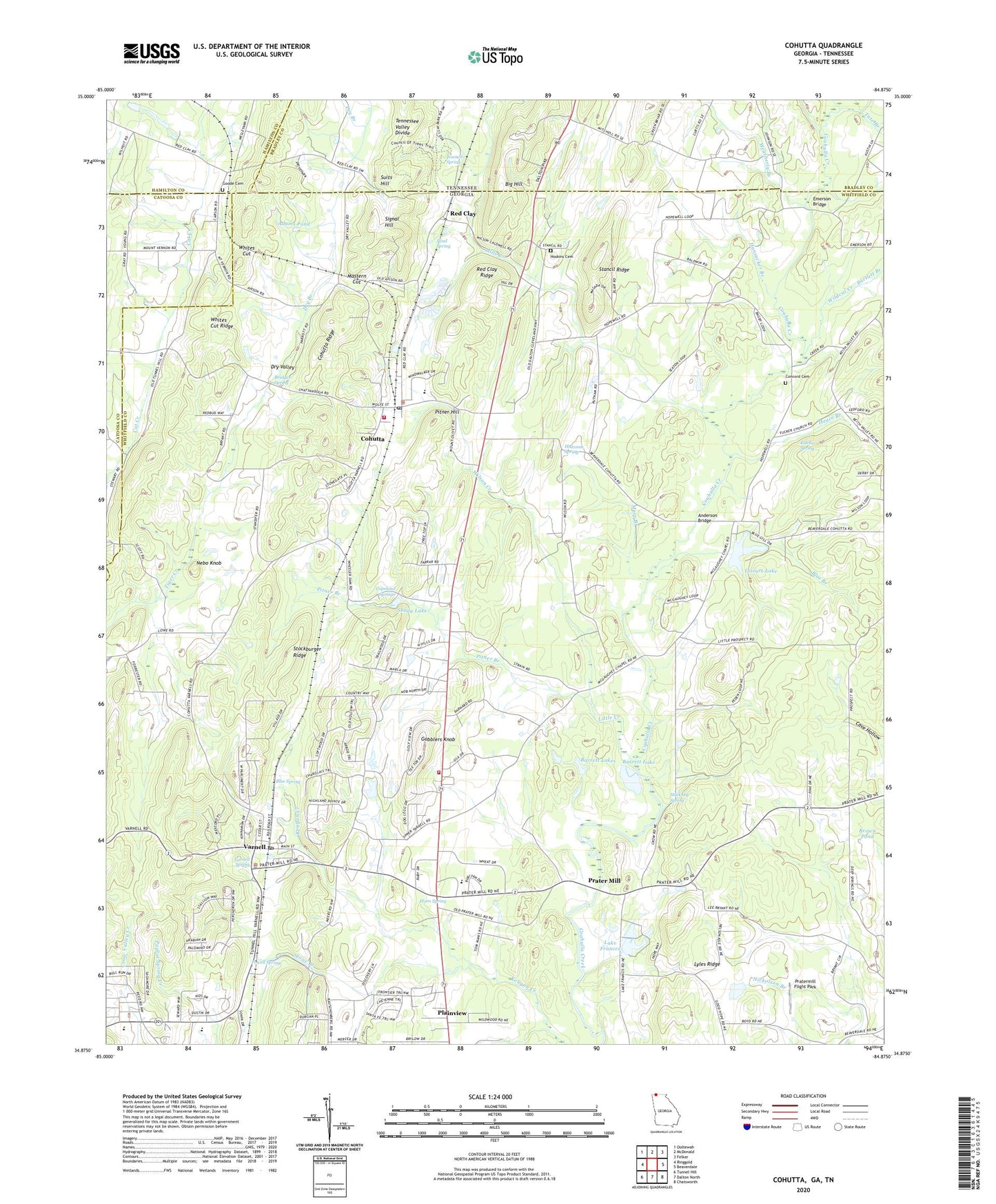 Cohutta Georgia US Topo Map Image
