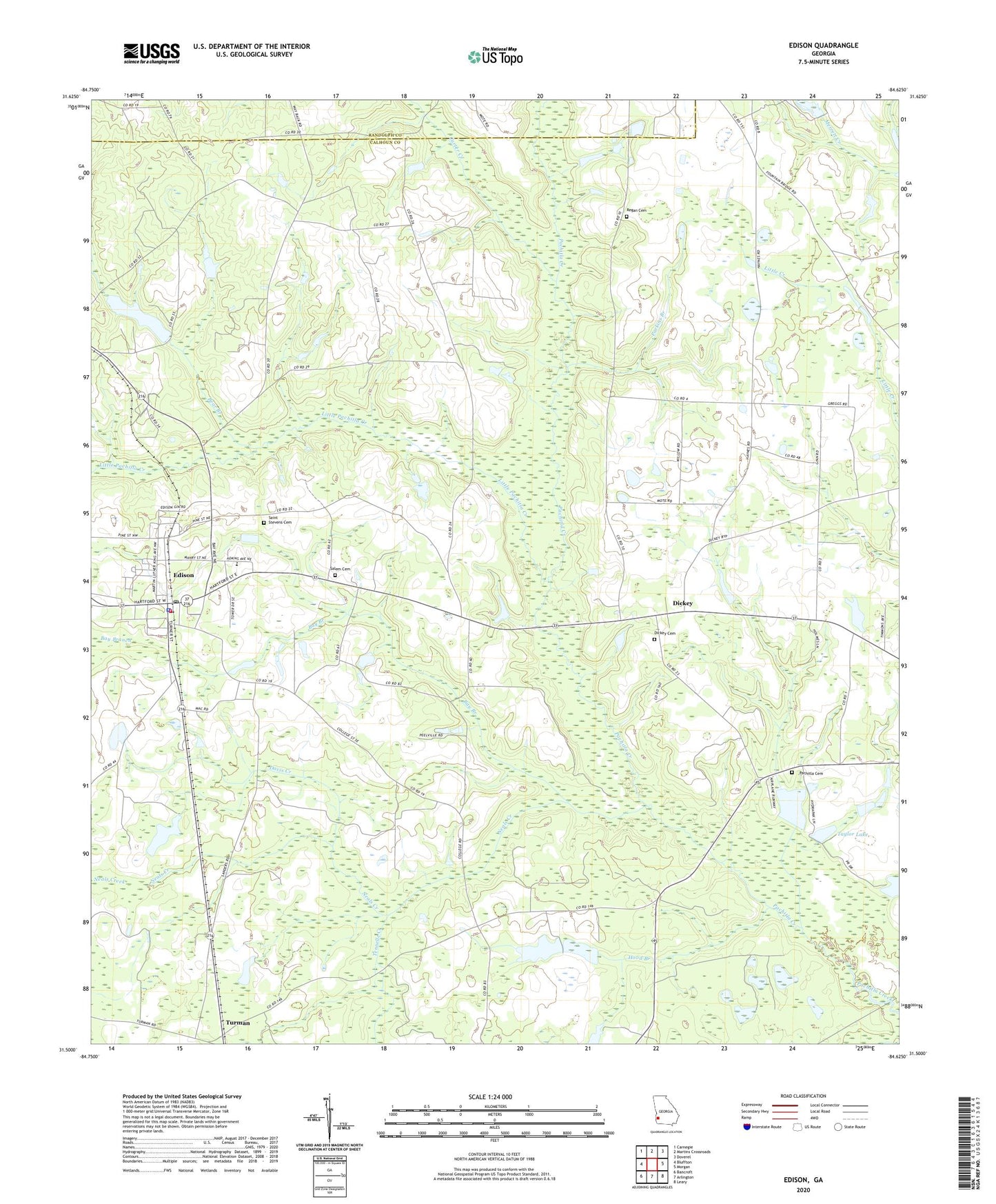 Edison Georgia US Topo Map Image