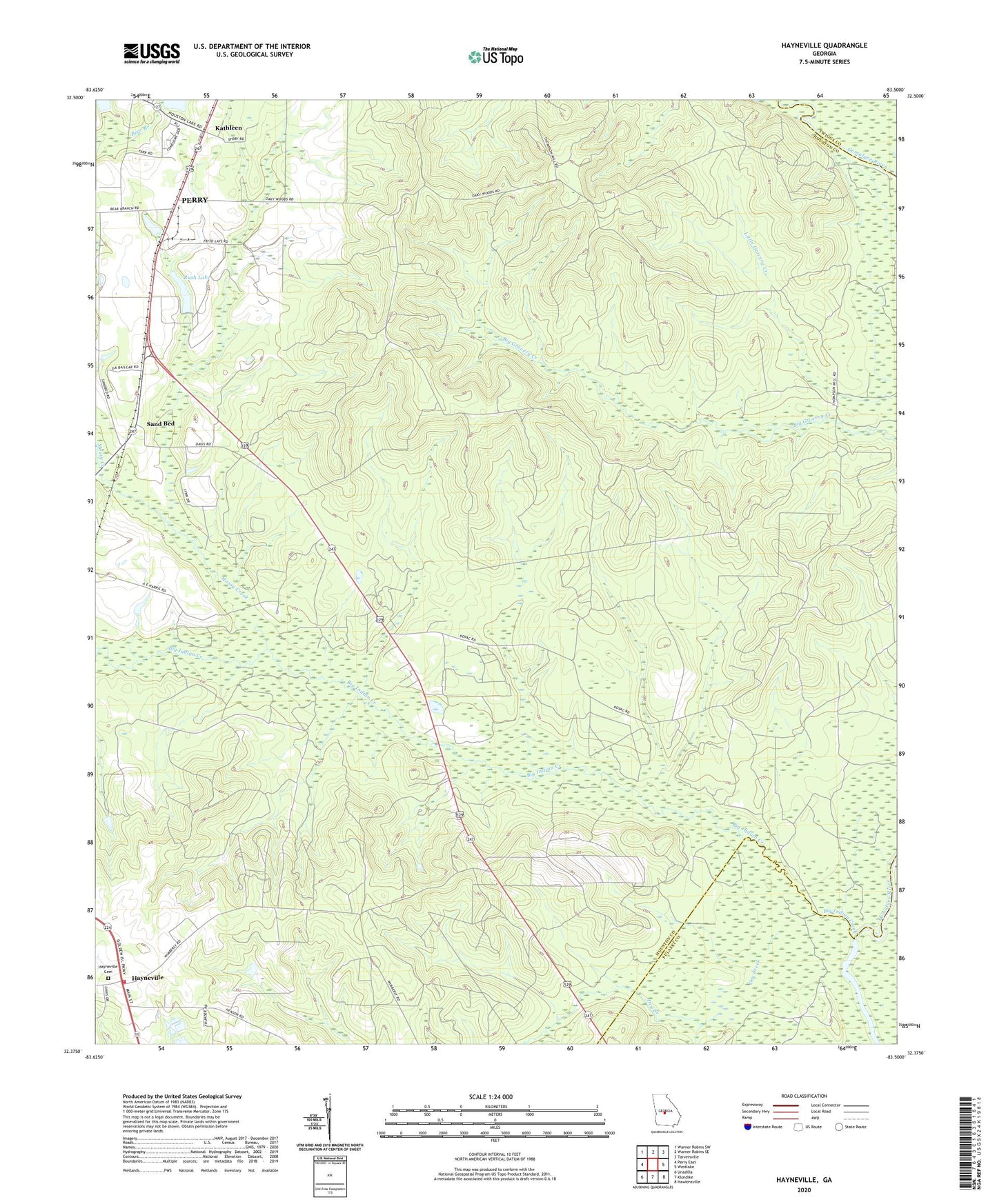 Hayneville Georgia US Topo Map Image