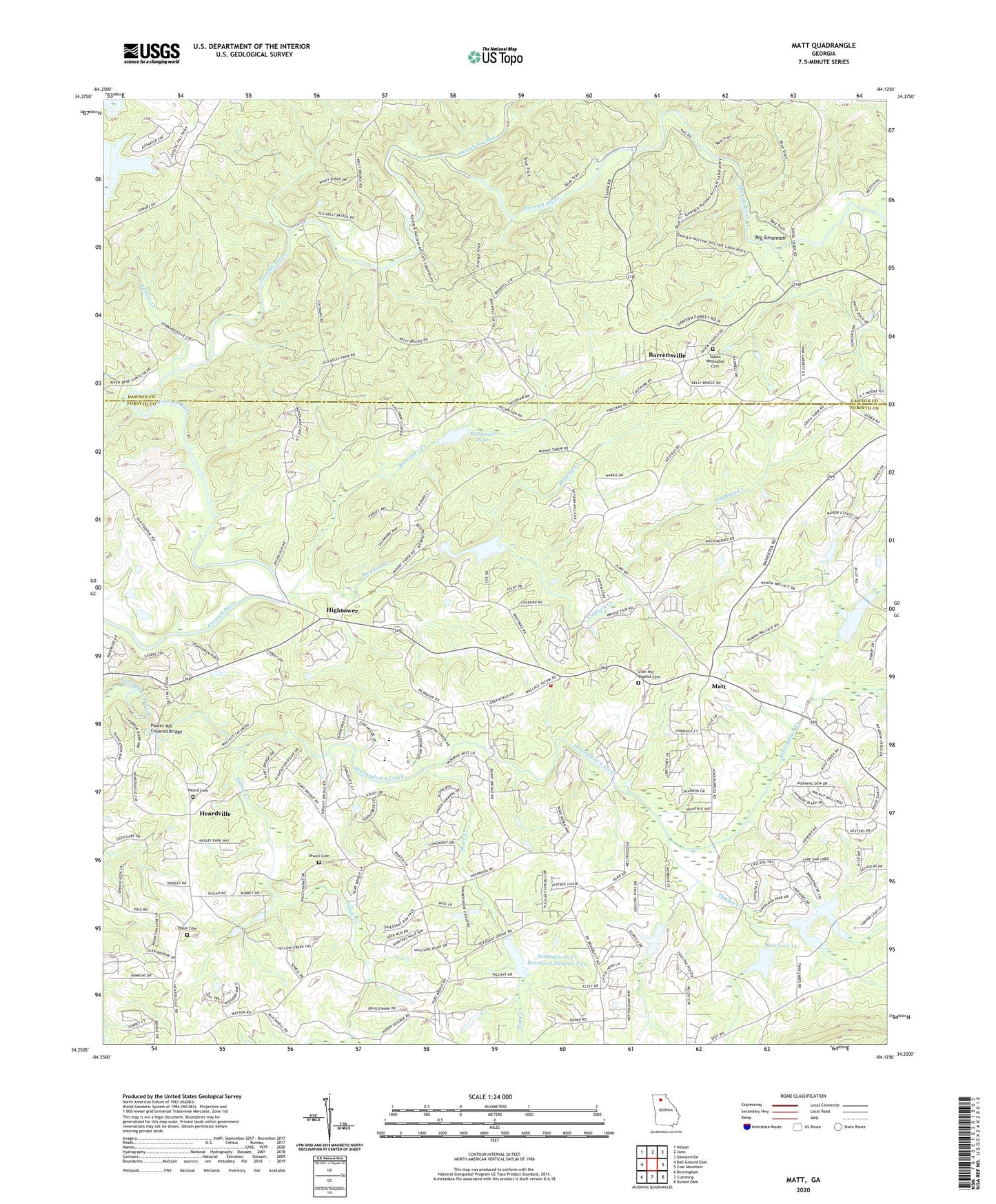 Matt Georgia US Topo Map Image
