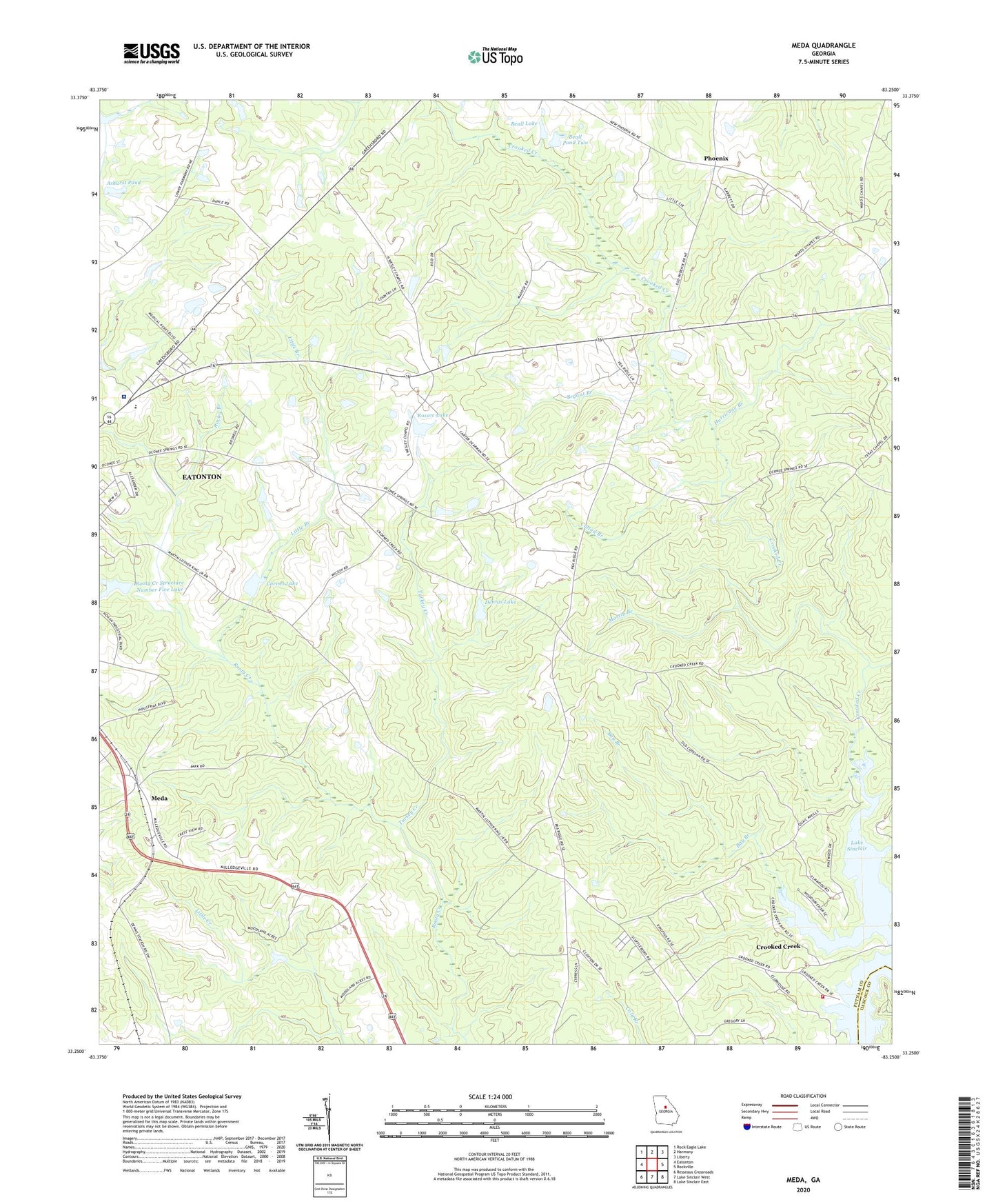 Meda Georgia US Topo Map Image