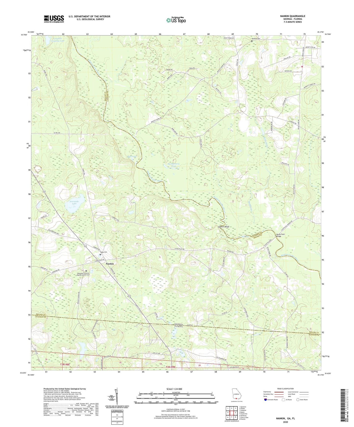 Nankin Georgia US Topo Map Image