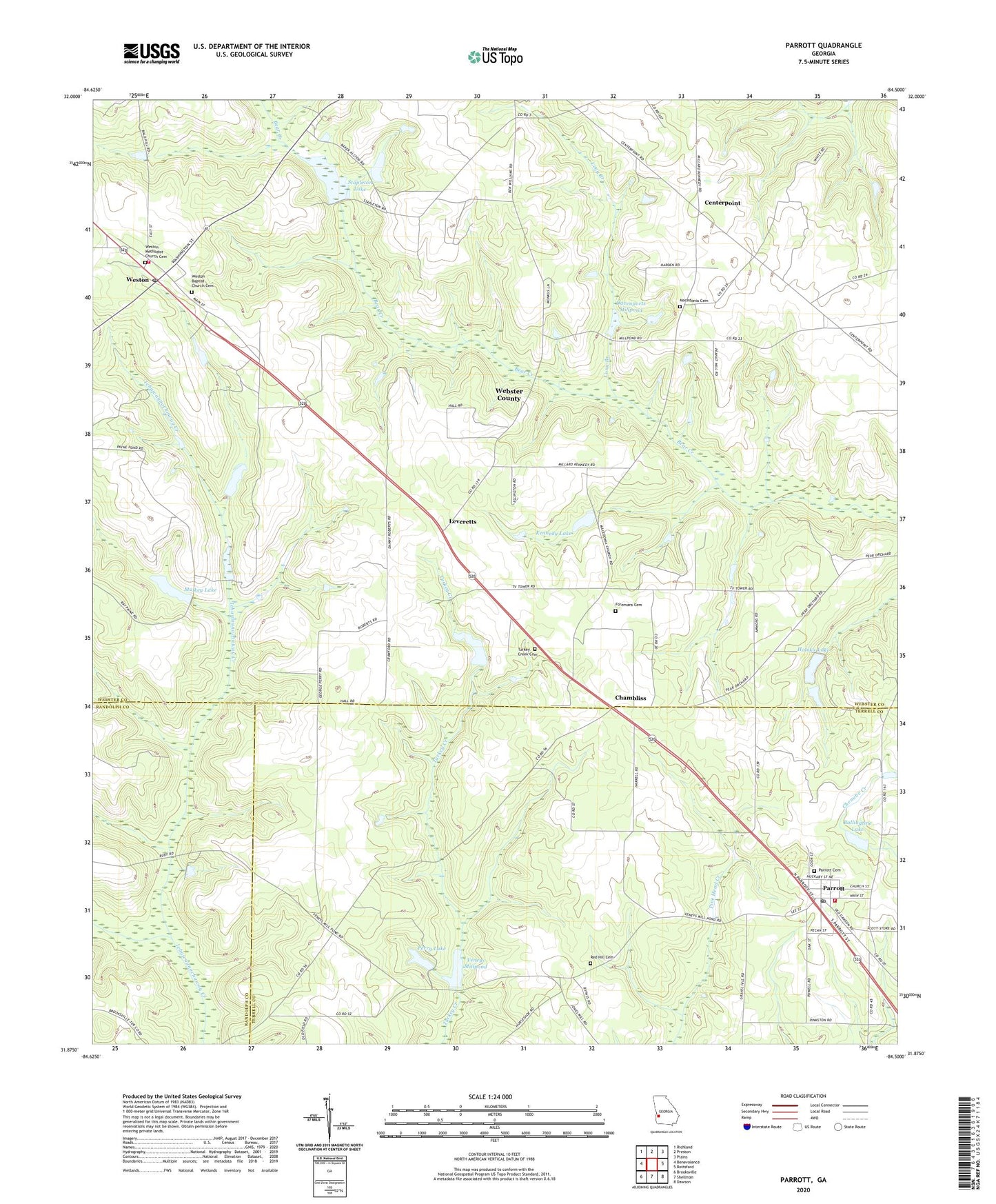 Parrott Georgia US Topo Map Image