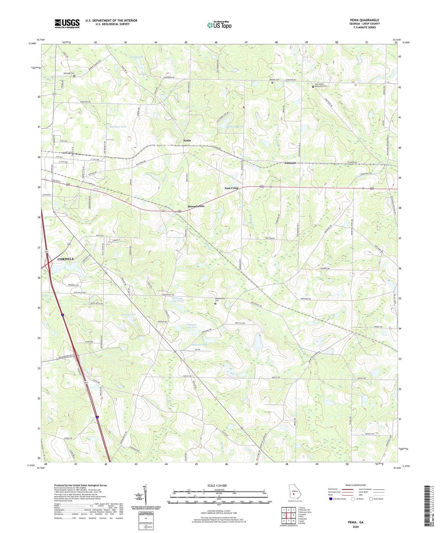 Penia Georgia US Topo Map Image