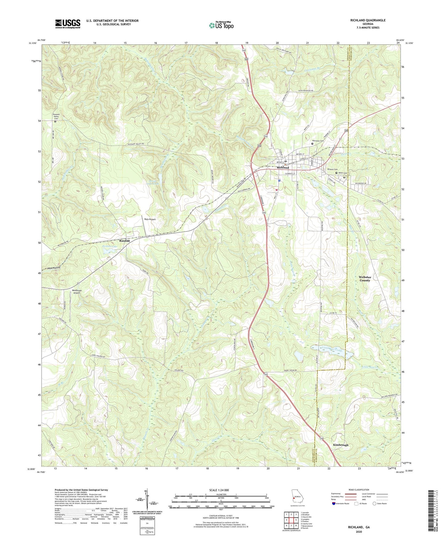 Richland Georgia US Topo Map Image