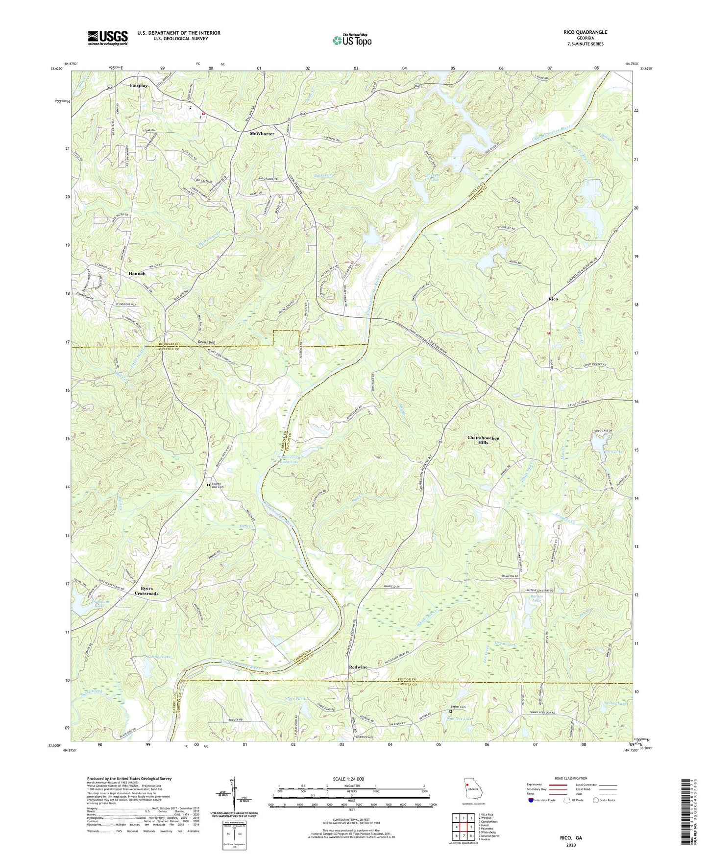 Rico Georgia US Topo Map Image