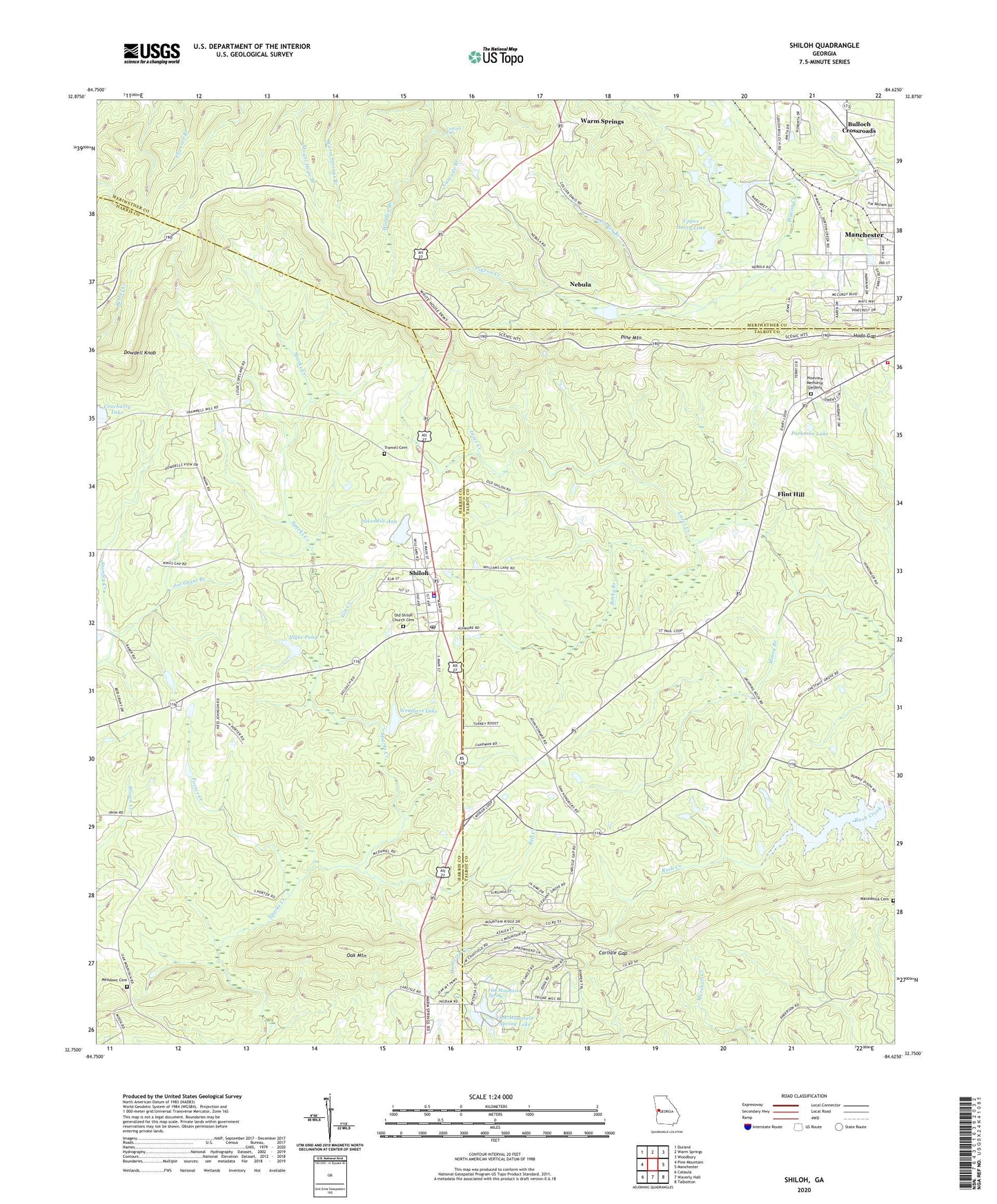 Shiloh Georgia US Topo Map Image