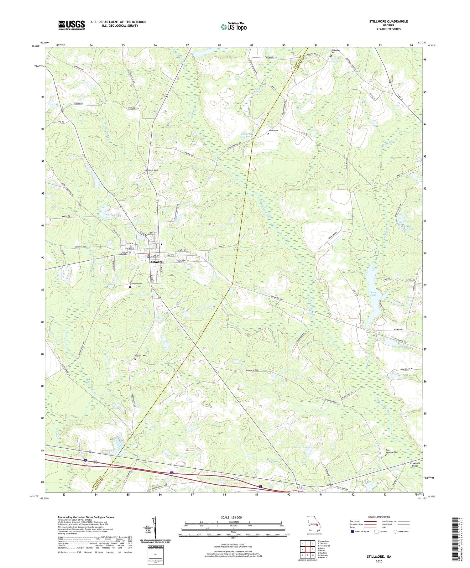 Stillmore Georgia US Topo Map Image