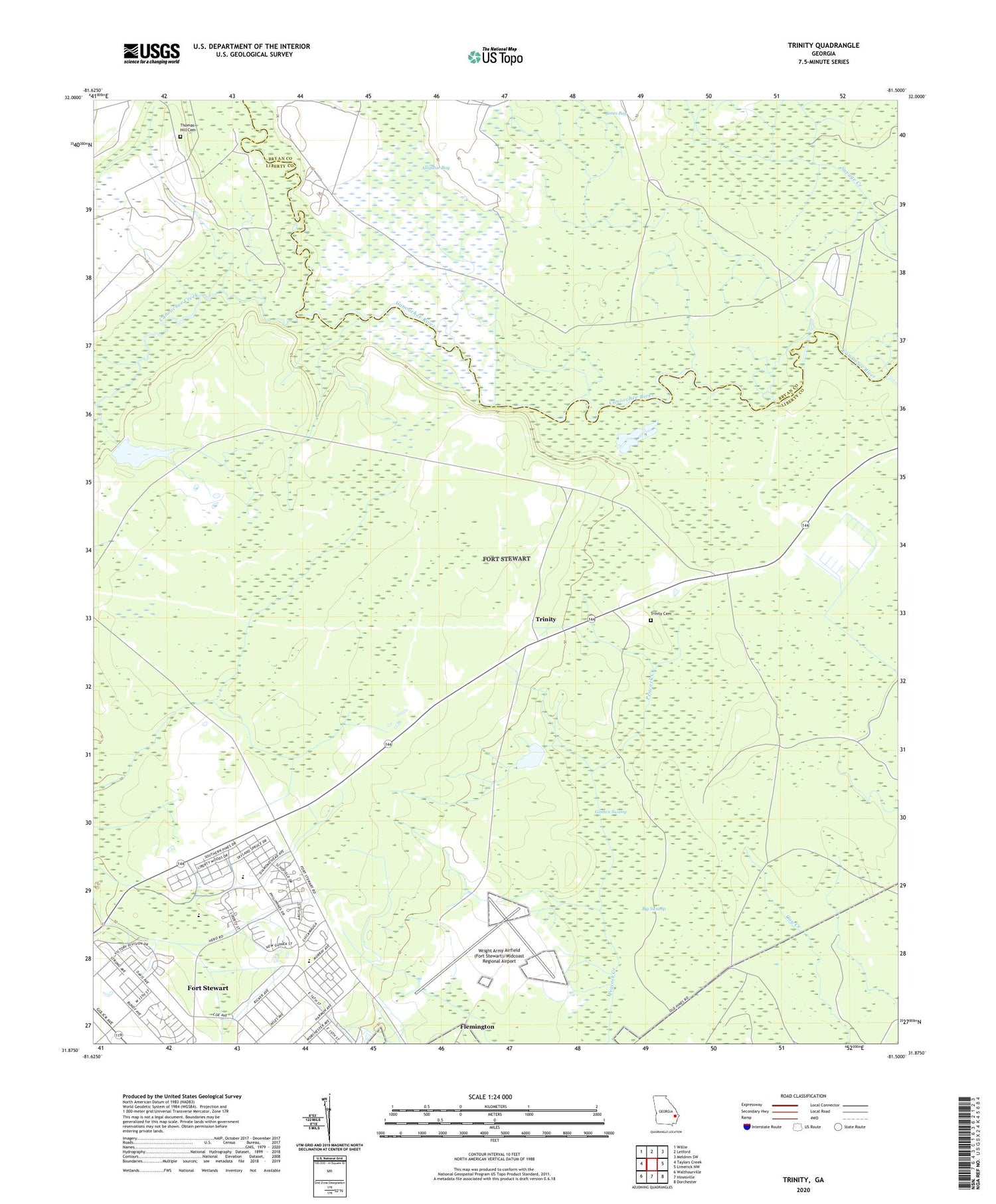 Trinity Georgia US Topo Map Image