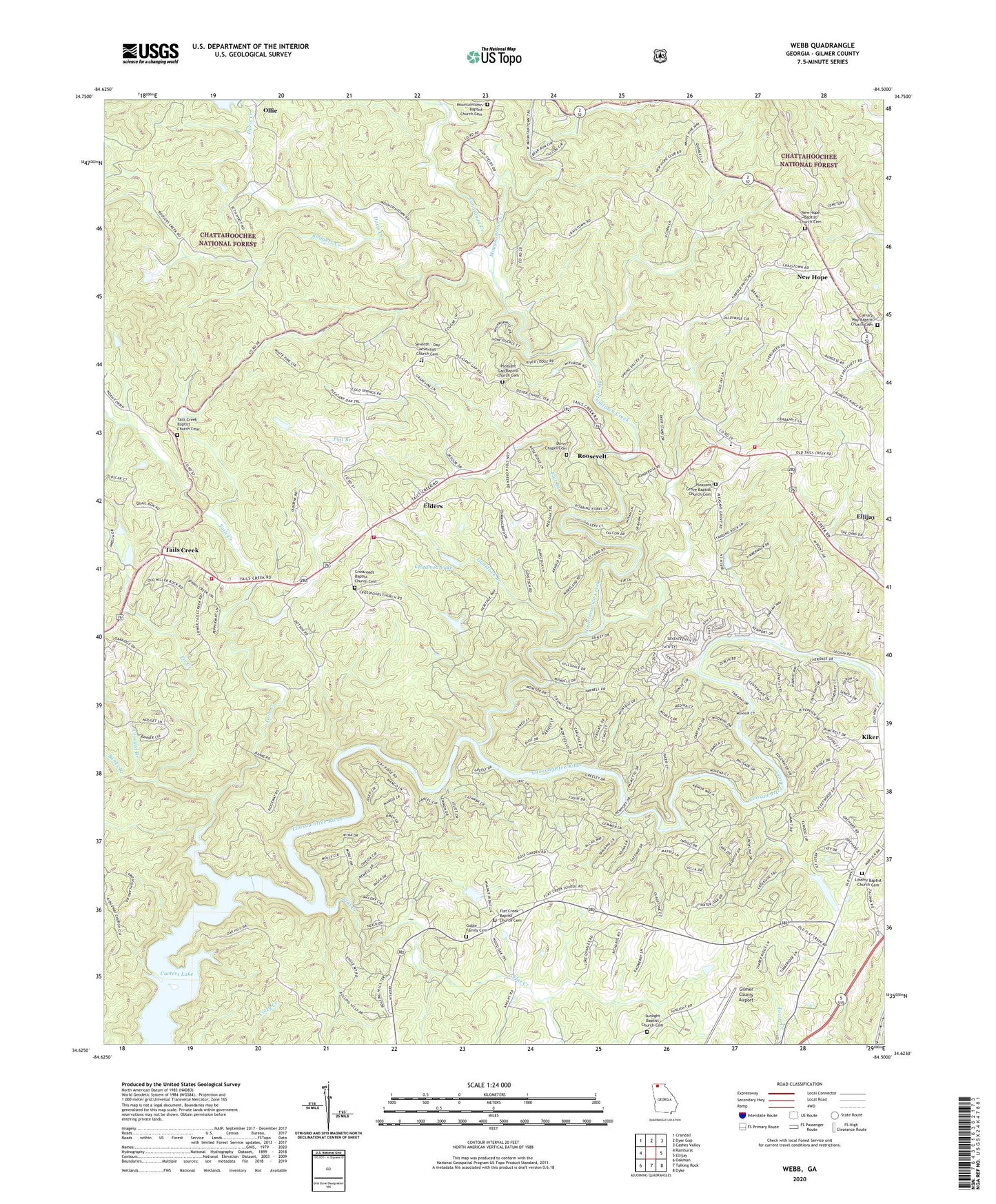 Webb Georgia US Topo Map Image