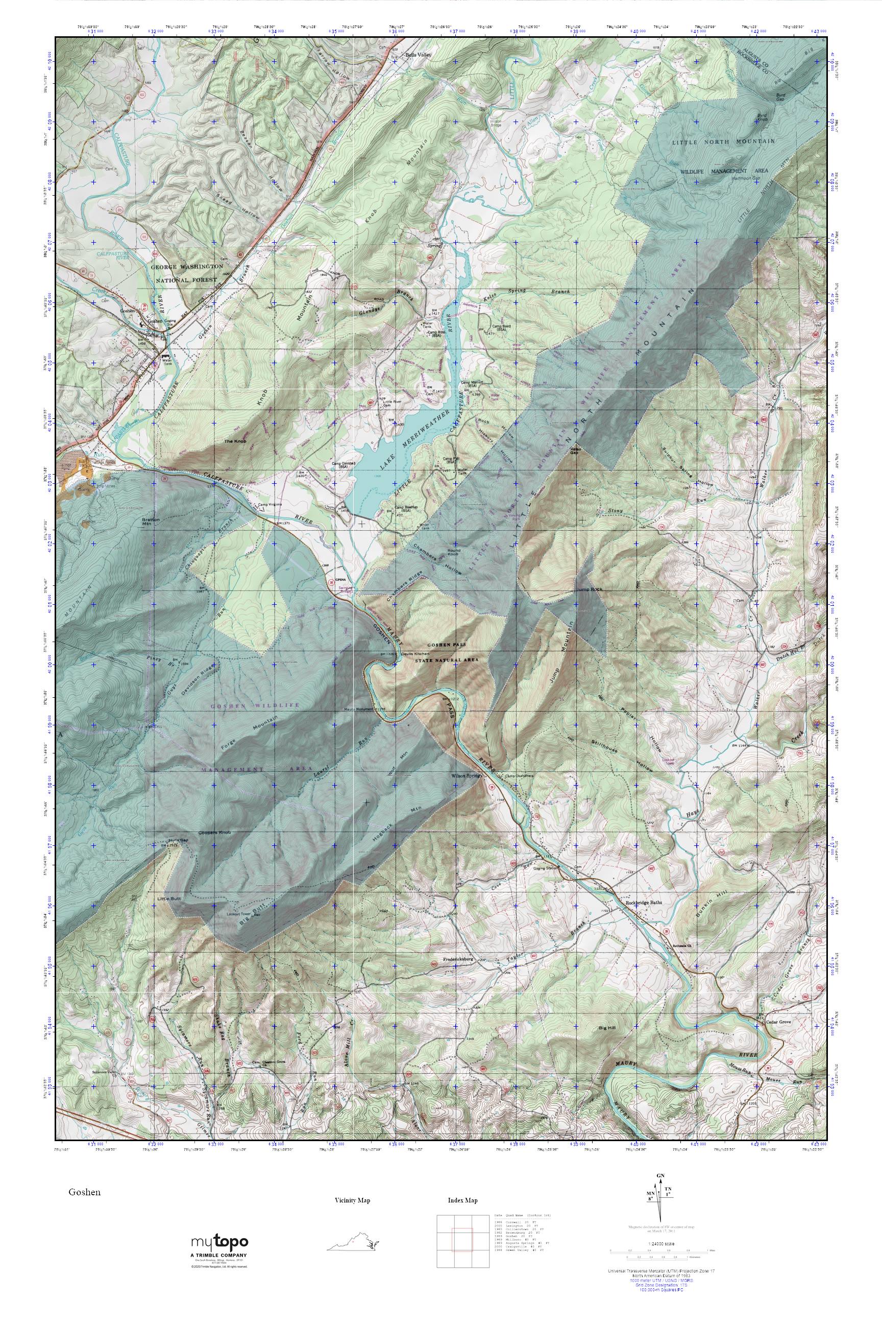 Goshen Scout Reservation MyTopo Explorer Series Map – MyTopo Map Store