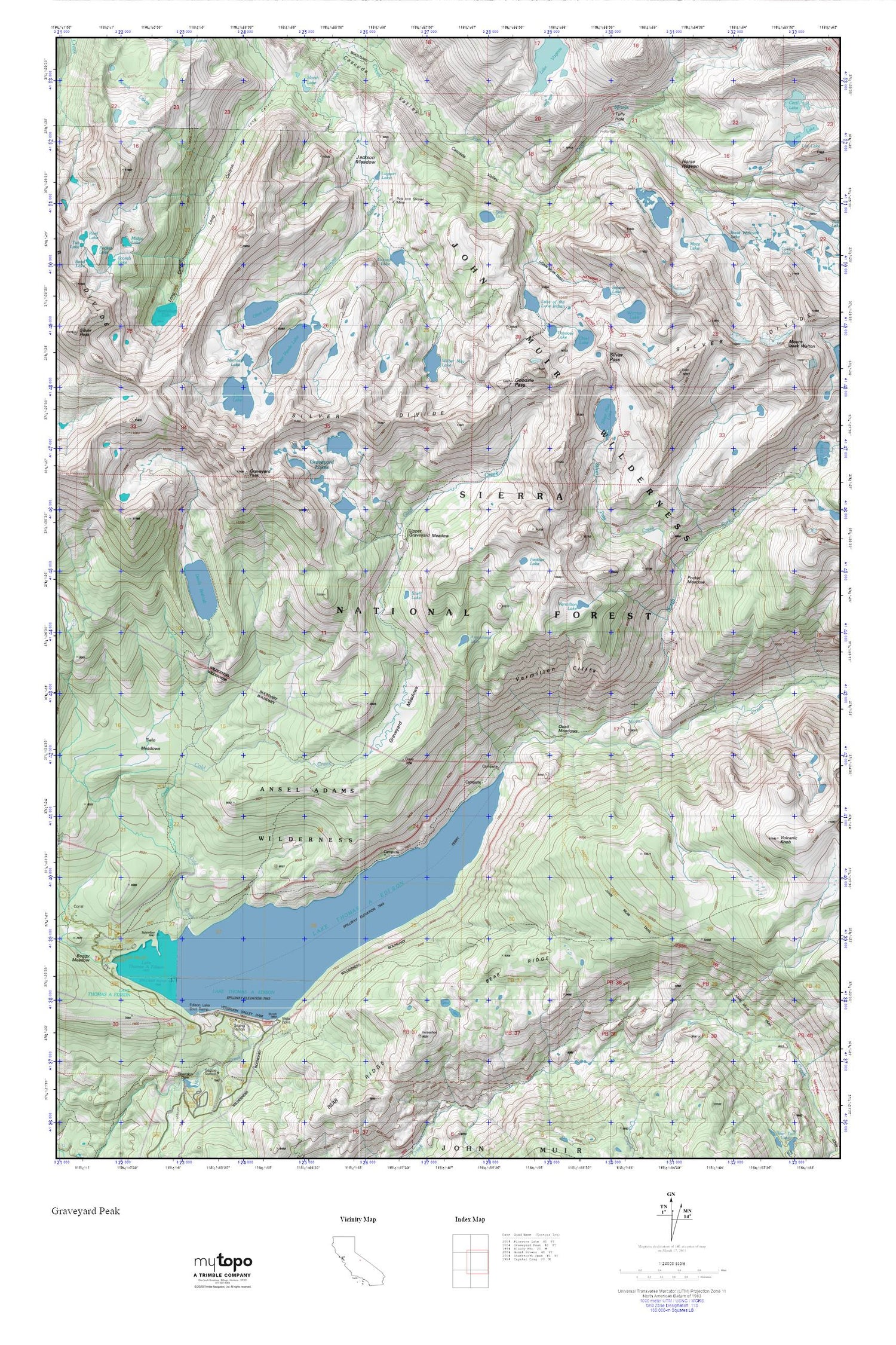 Graveyard Peak MyTopo Explorer Series Map Image