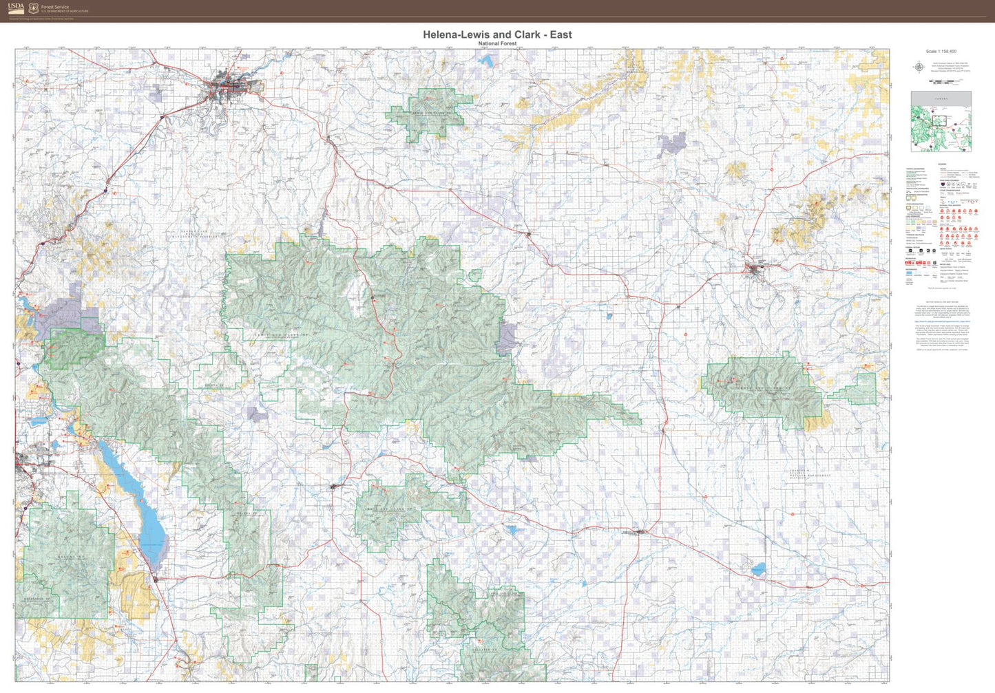 Helena-Lewis and Clark National Forest East Map