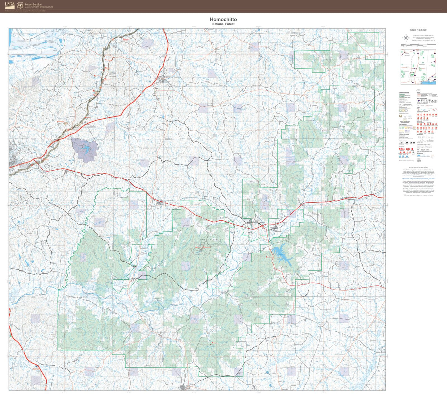 Homochitto National Forest Map
