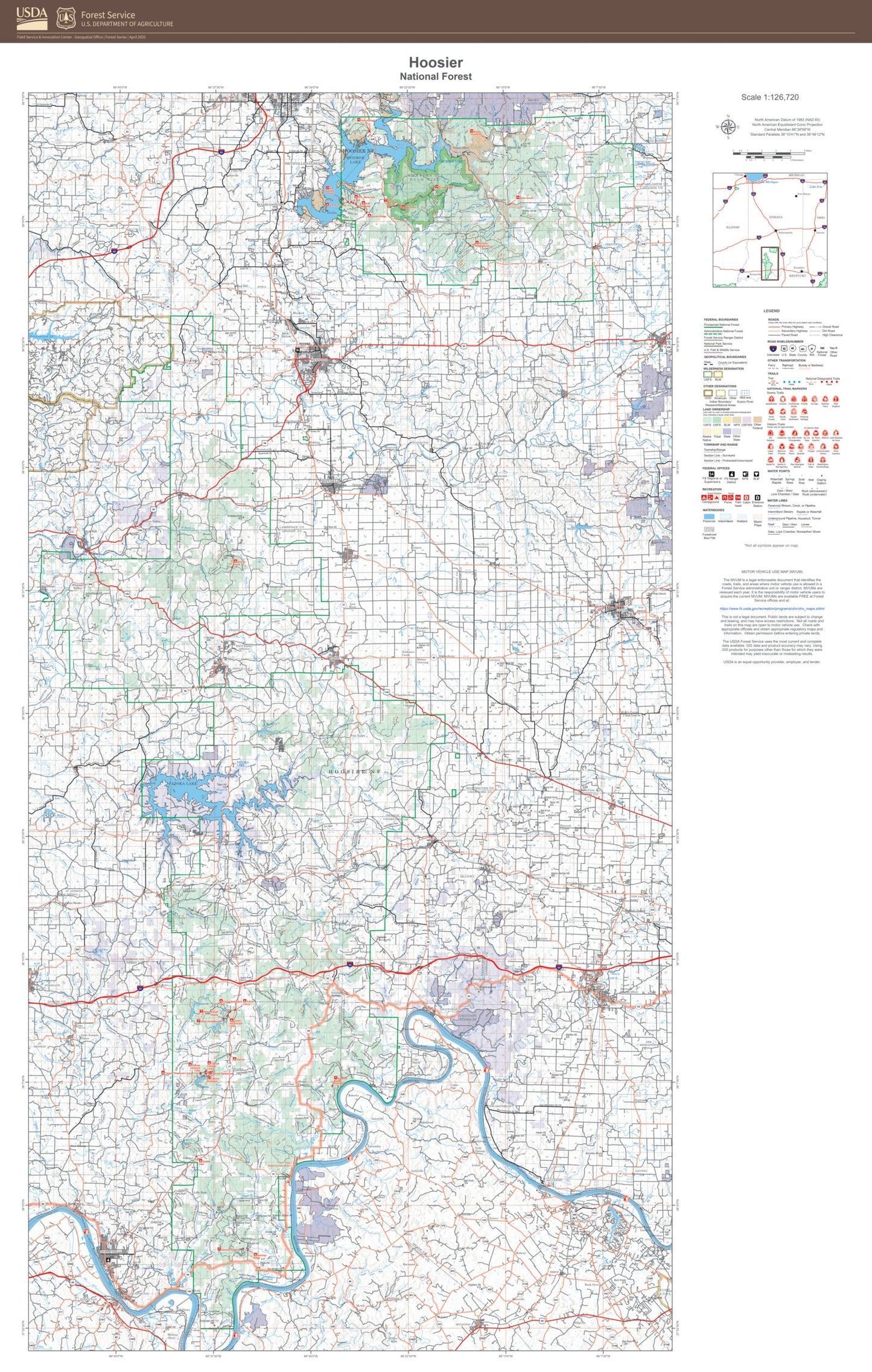 Hoosier National Forest Map