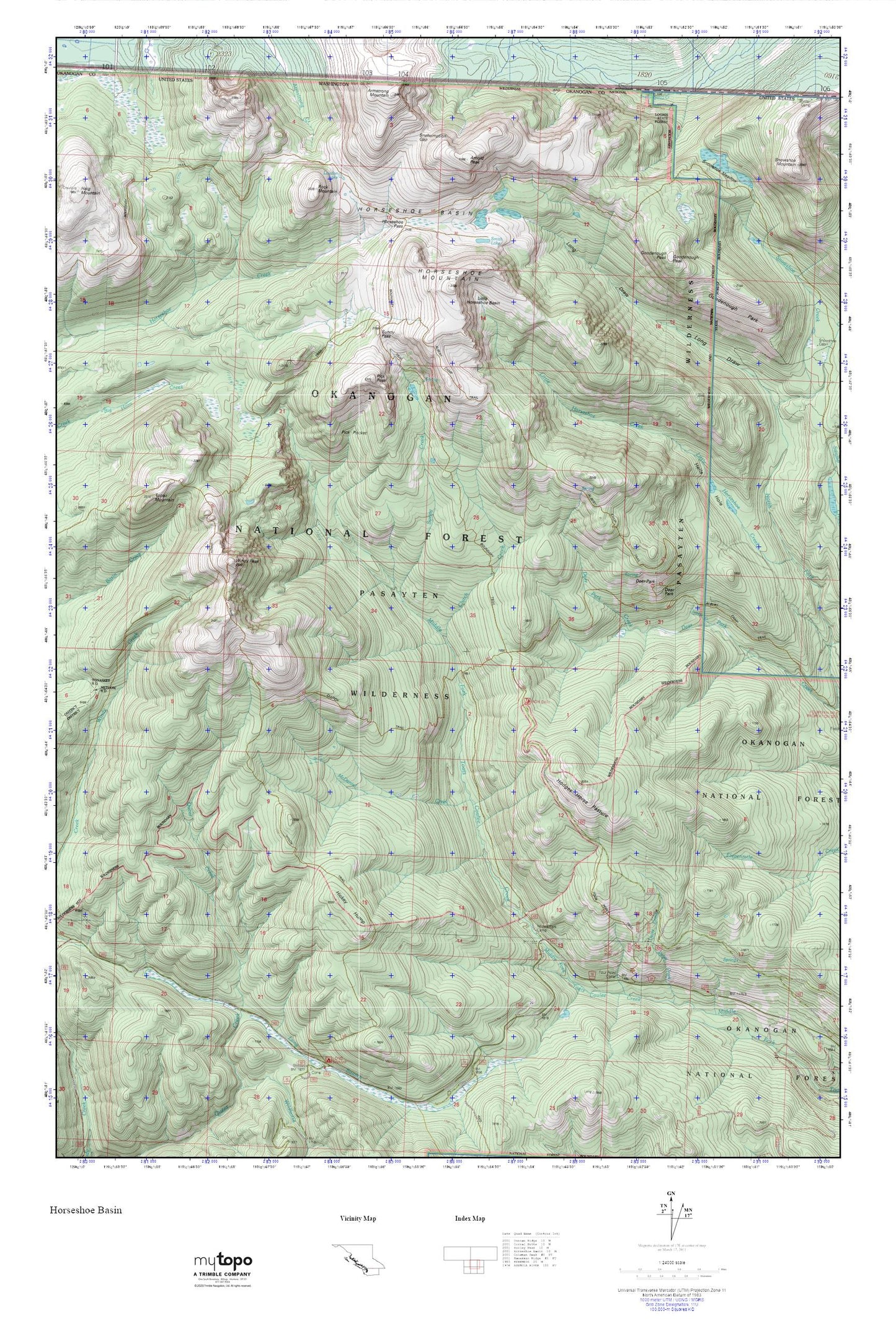 Horseshoe Basin MyTopo Explorer Series Map Image