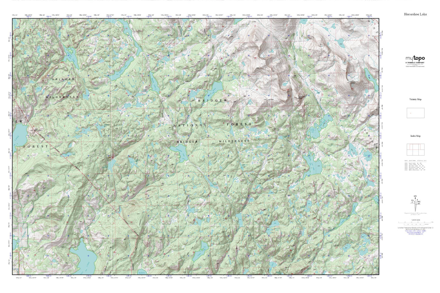 Horseshoe Lake MyTopo Explorer Series Map Image