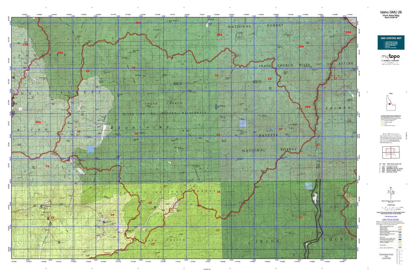 Idaho GMU 26 Map Image