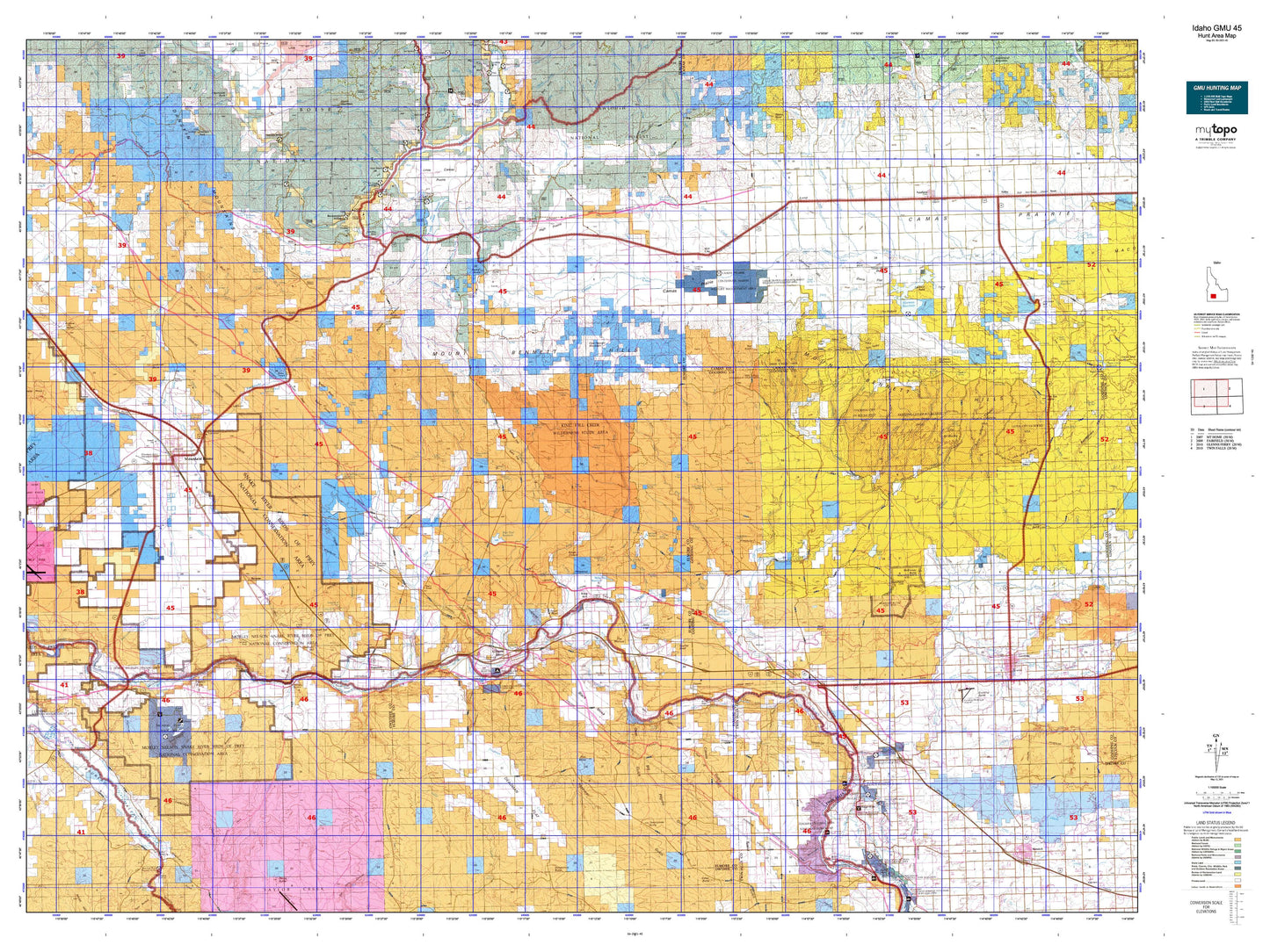 Idaho GMU 45 Map Image
