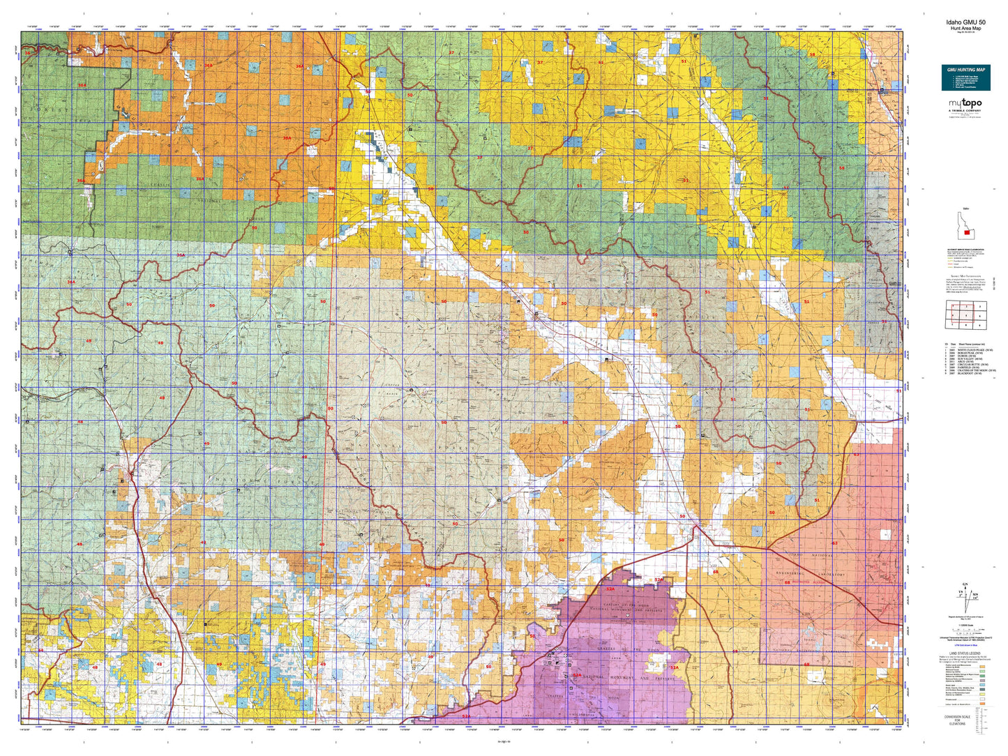 Idaho GMU 50 Map Image