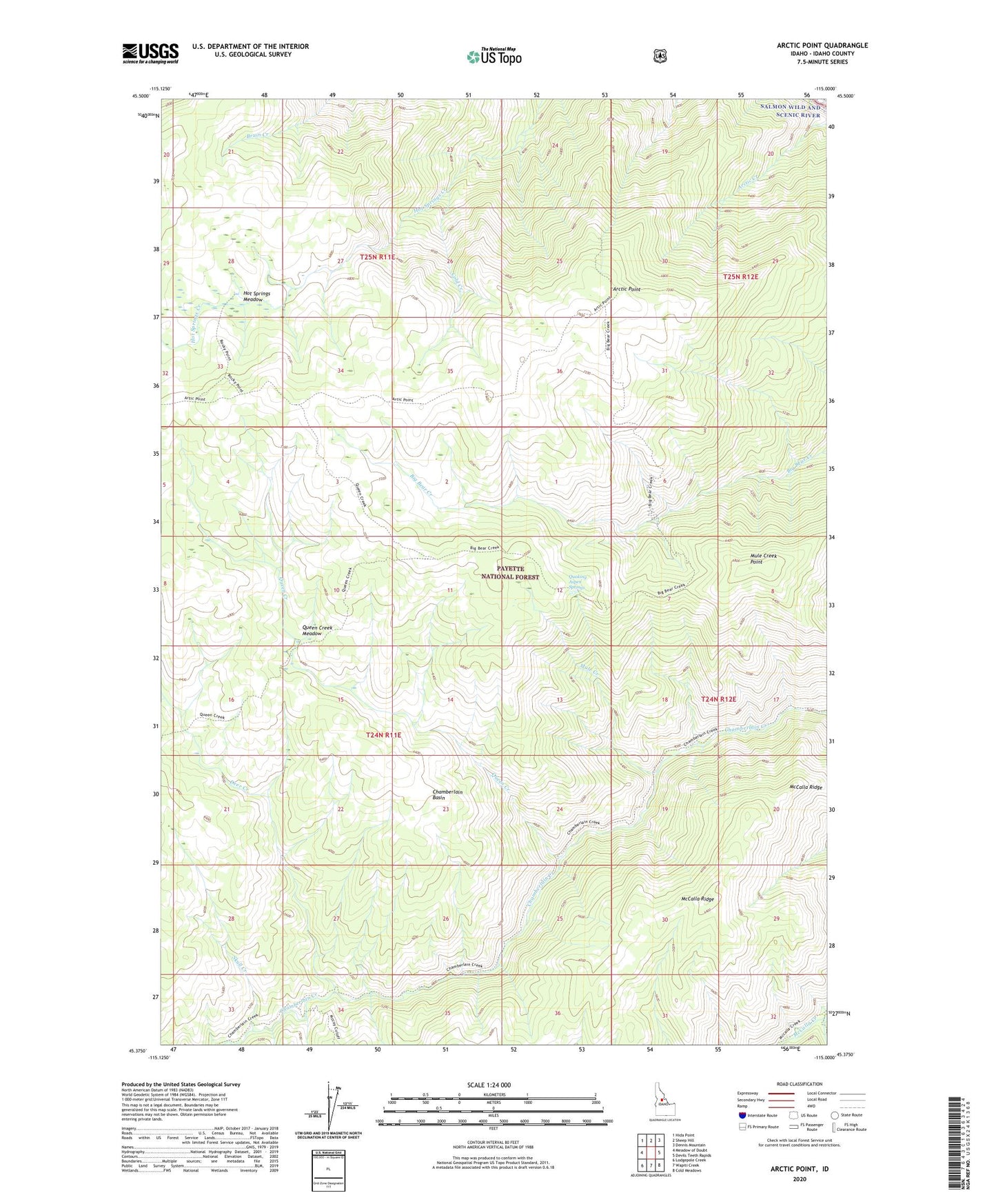 Arctic Point Idaho US Topo Map Image