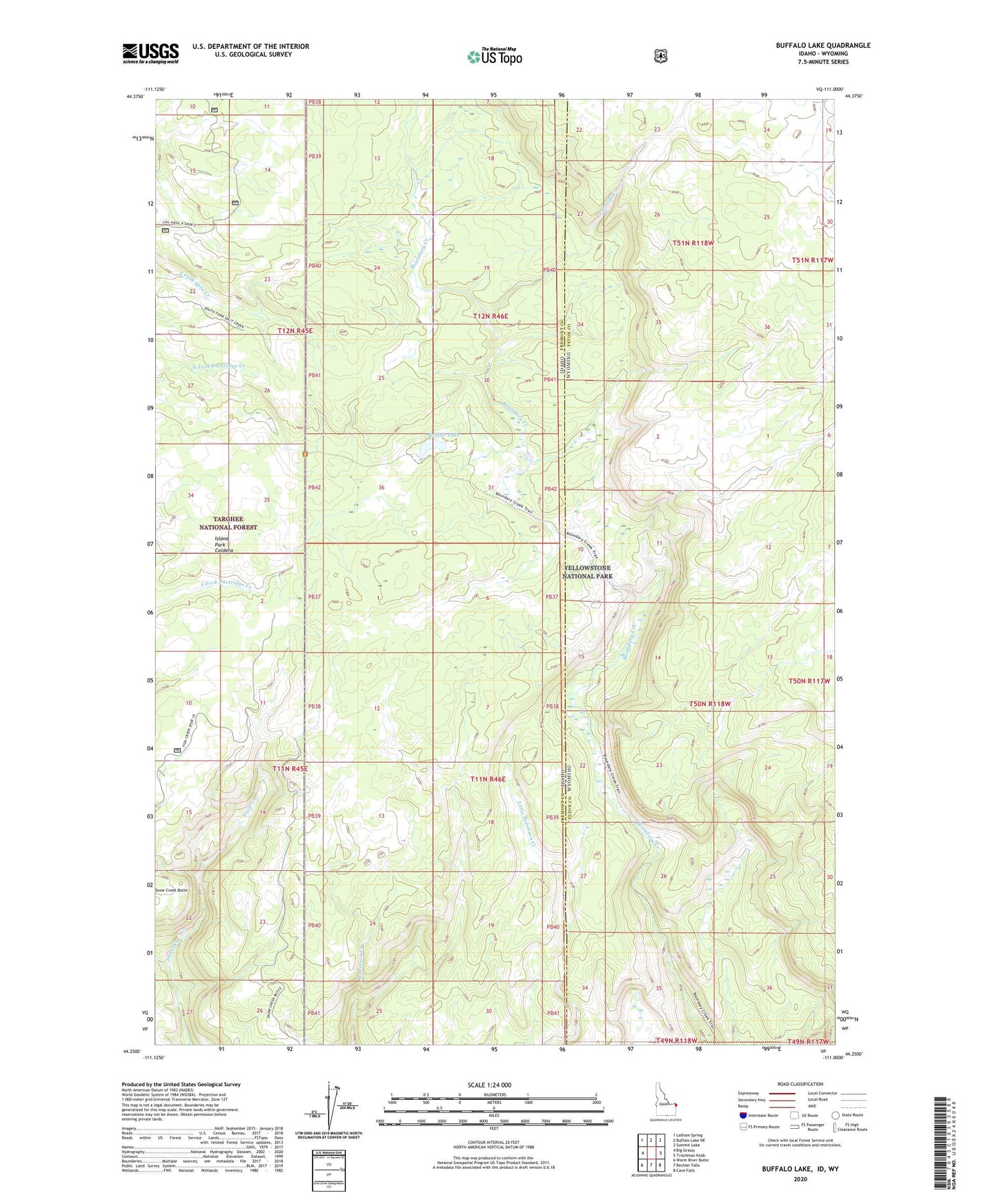 Buffalo Lake Idaho US Topo Map Image