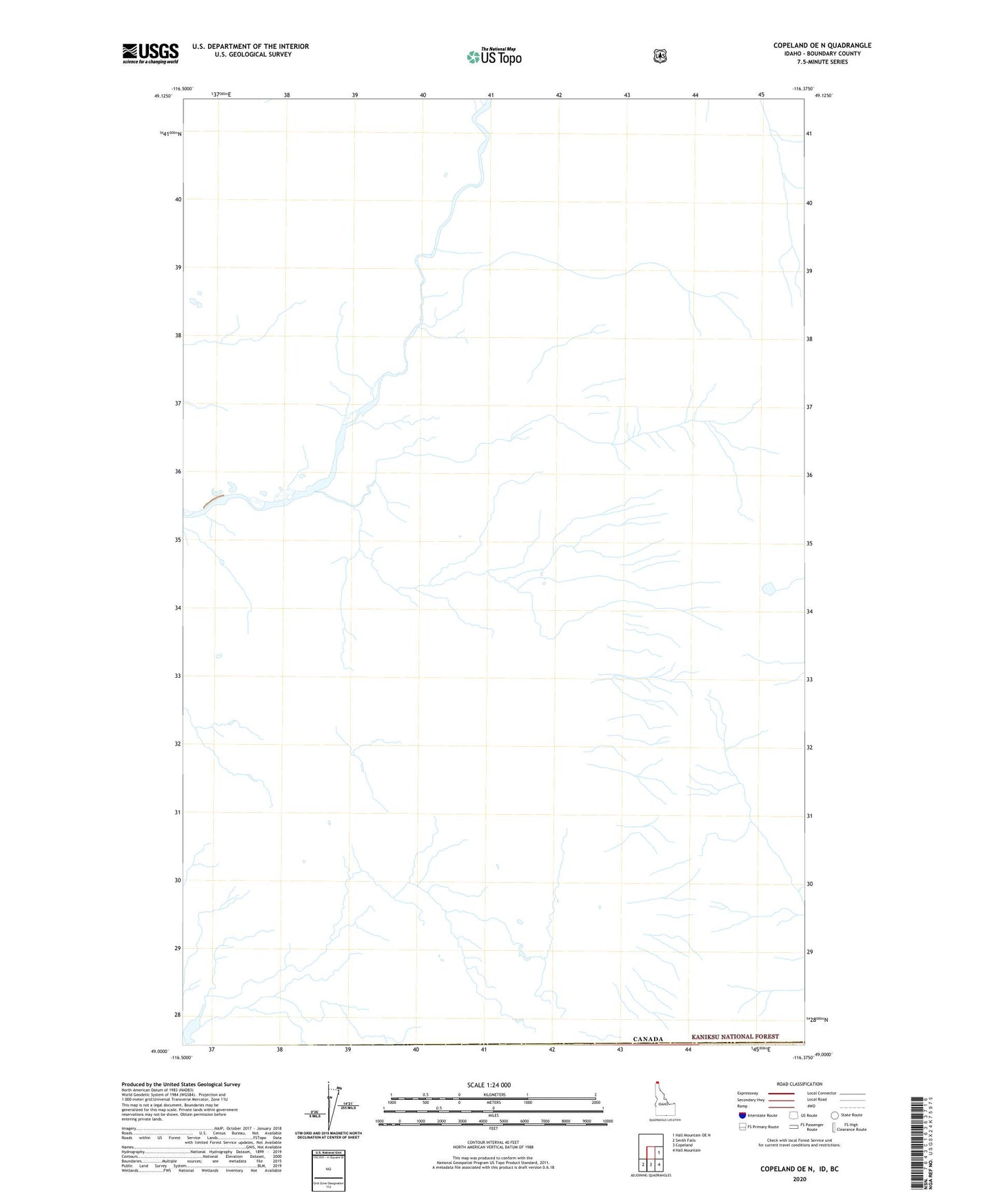 Copeland OE N Idaho US Topo Map Image