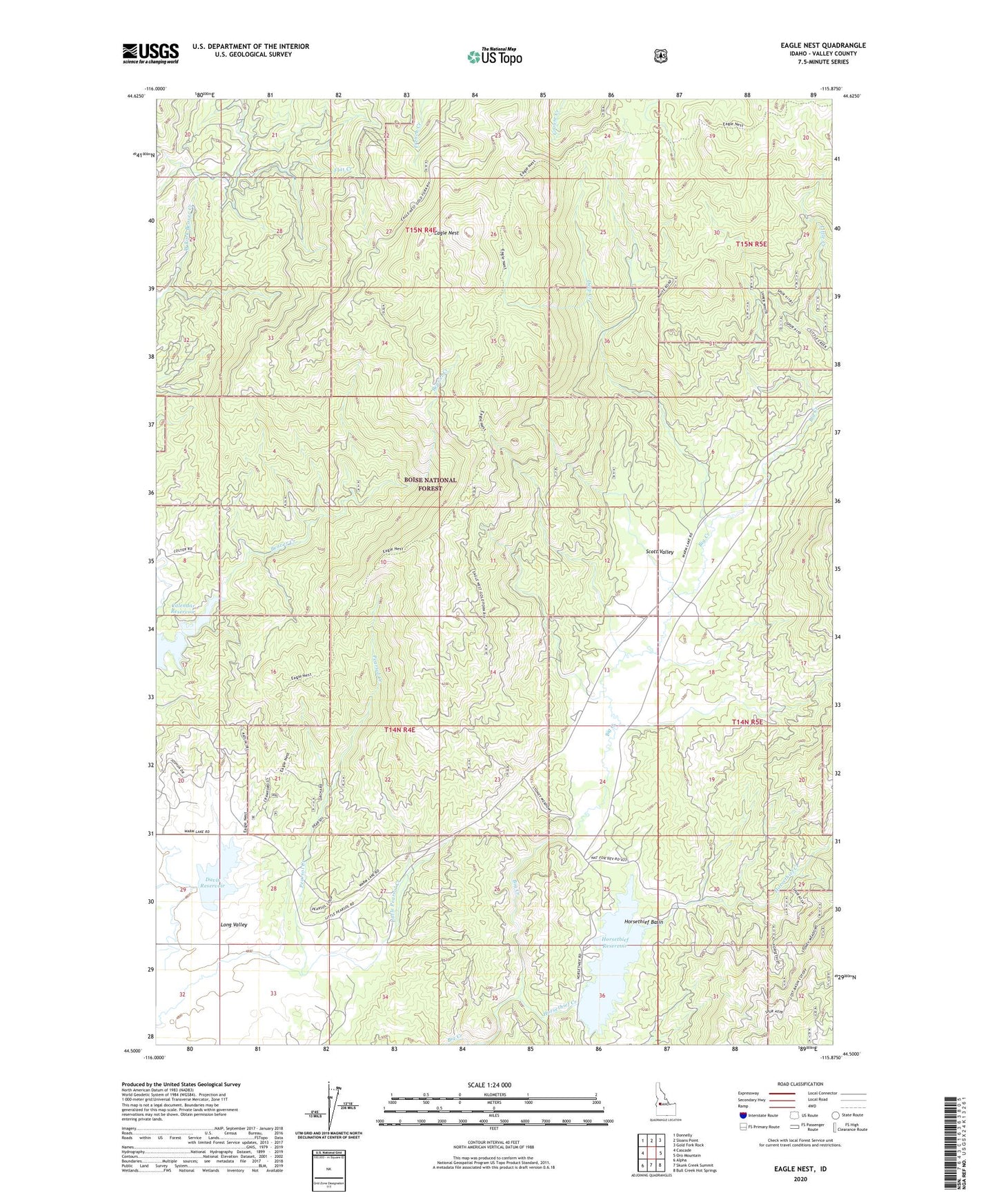 Eagle Nest Idaho US Topo Map Image