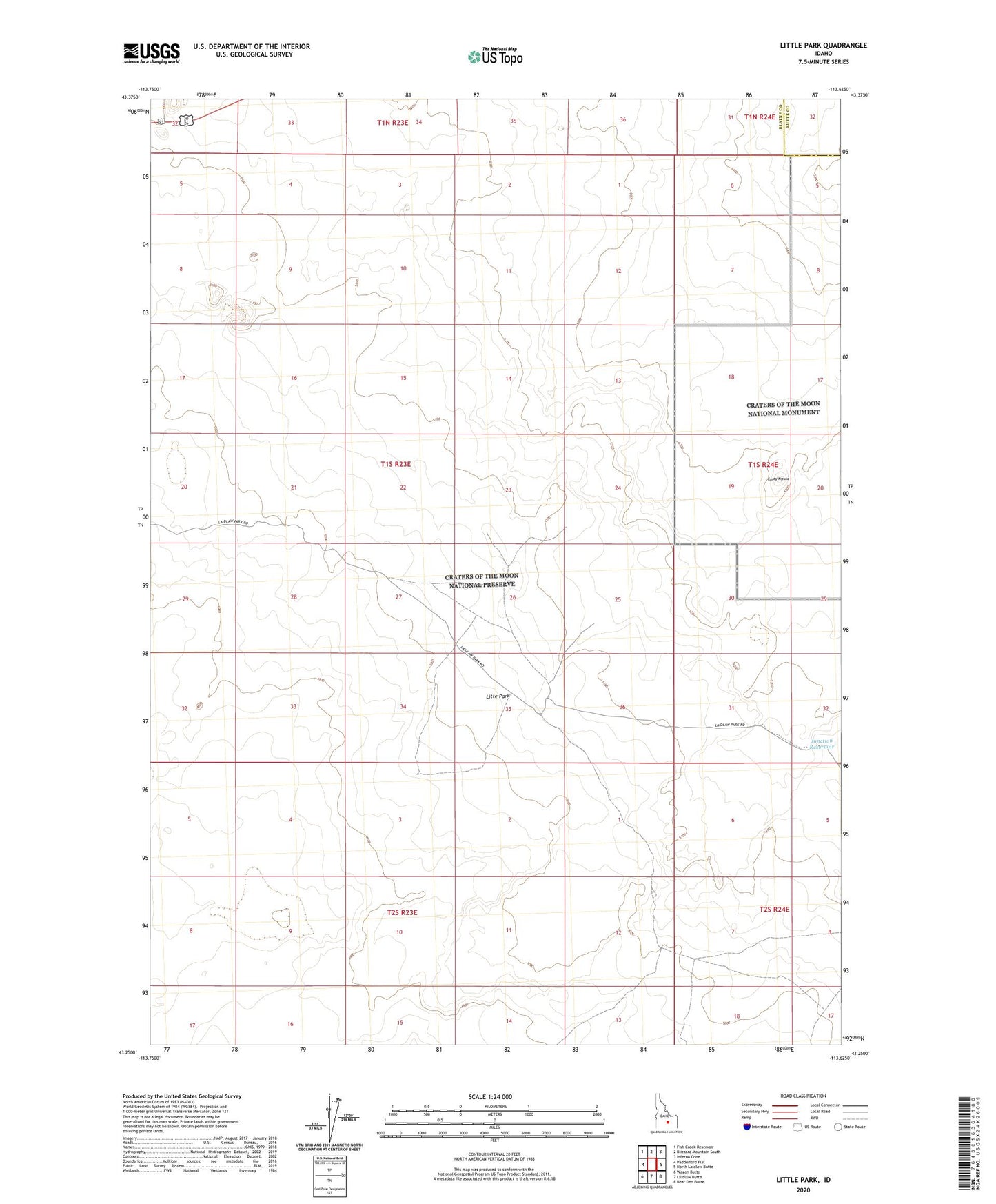 Little Park Idaho US Topo Map Image